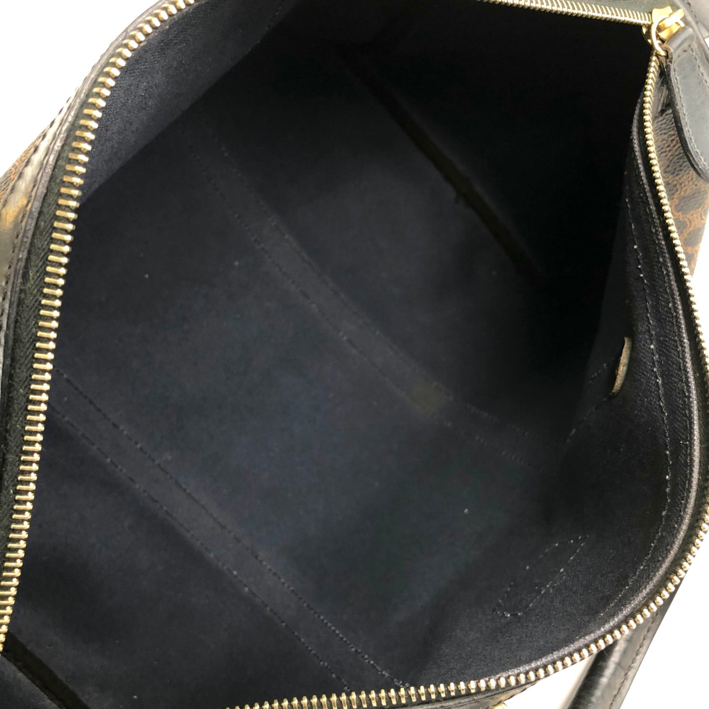 CELINE Macadam Blason Handbag Boston bag Black Vintage ibfr5i