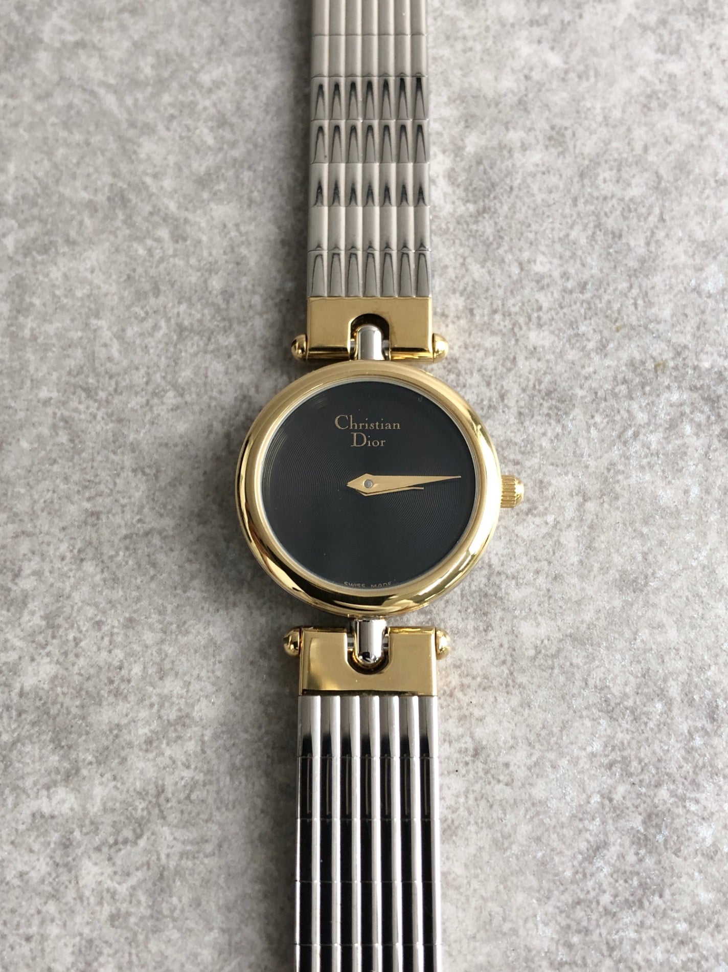 Christian Dior Quartz Watch Silver×Gold 3025 Vintage y5w3g6