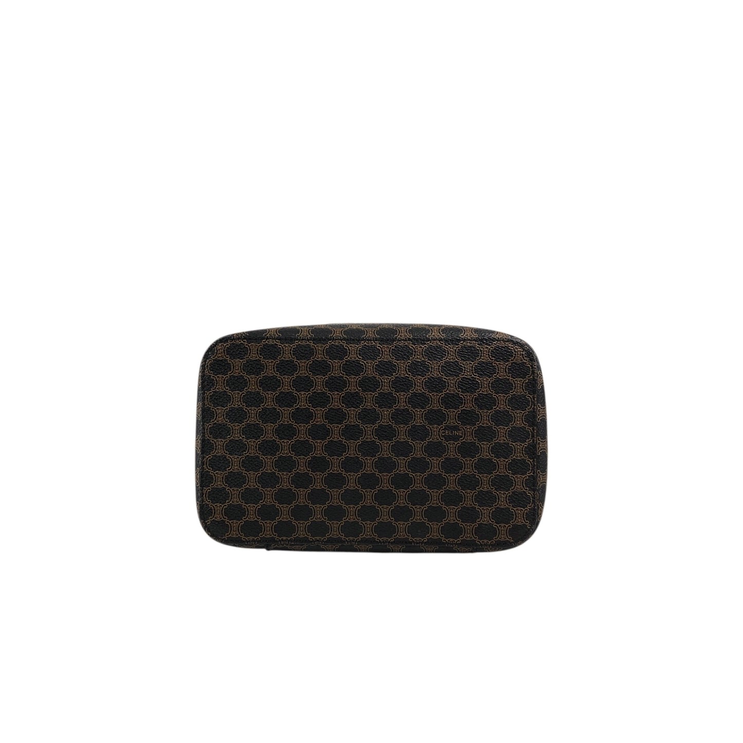 CELINE Macadam Triomphe Handbag Vanity bag Black Vintage utd2i7