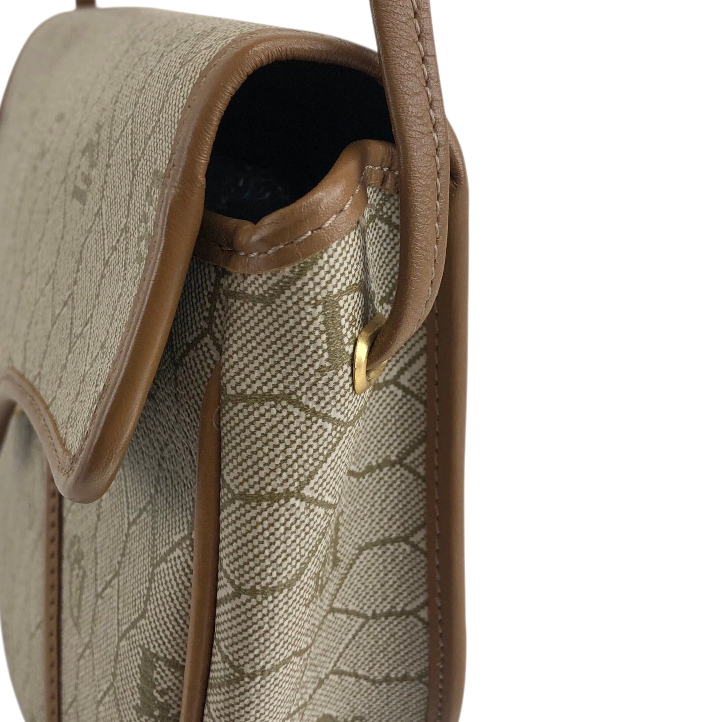 Christian Dior Honeycomb Pattern Shoulder bag Beige Vintage bbirpg