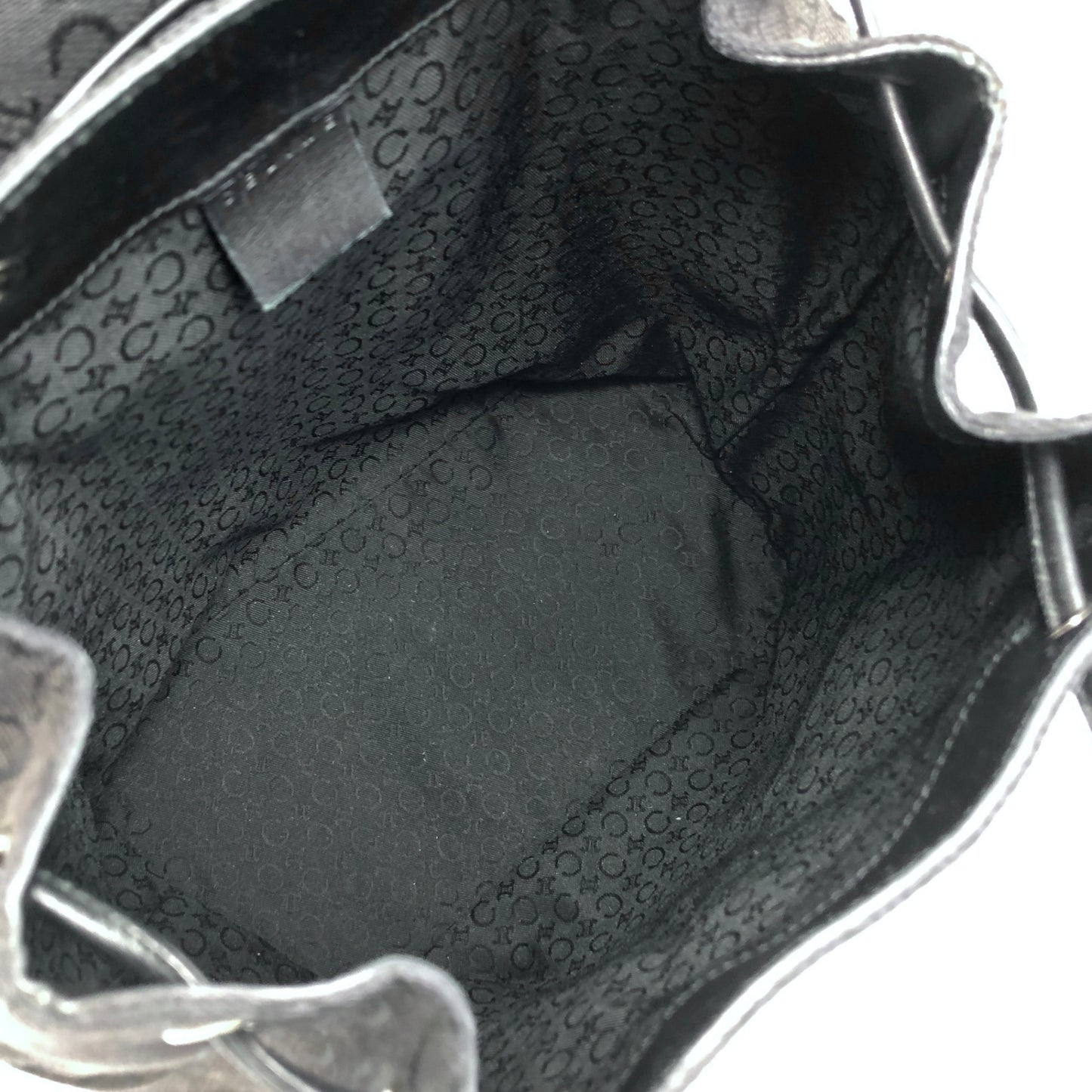 CELINE Front Buckl Backpack Black Vintage u4kmmj