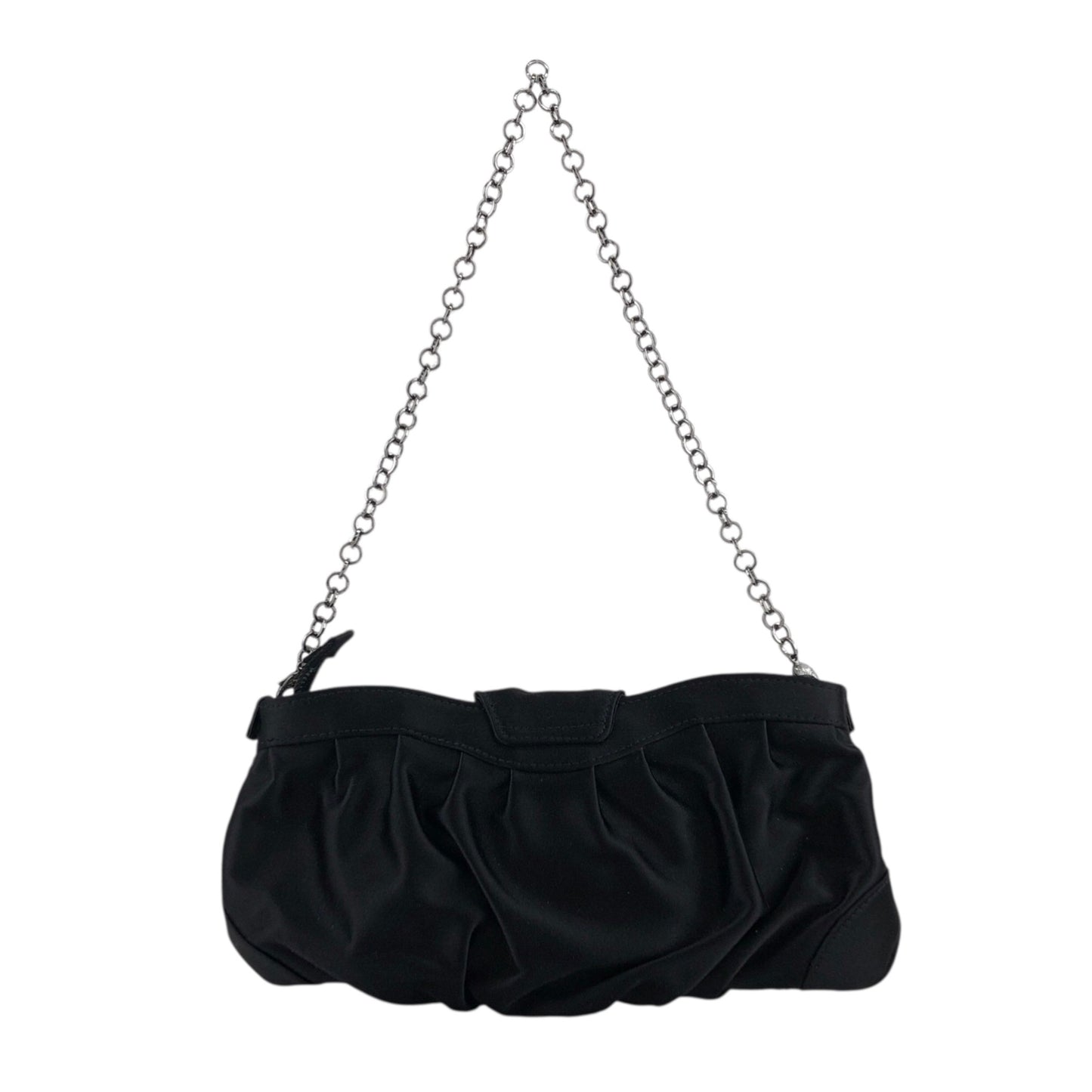 Salvatore Ferragamo Gancini Rhinestone Chain Shoulder bag Black Vintage nibfdw