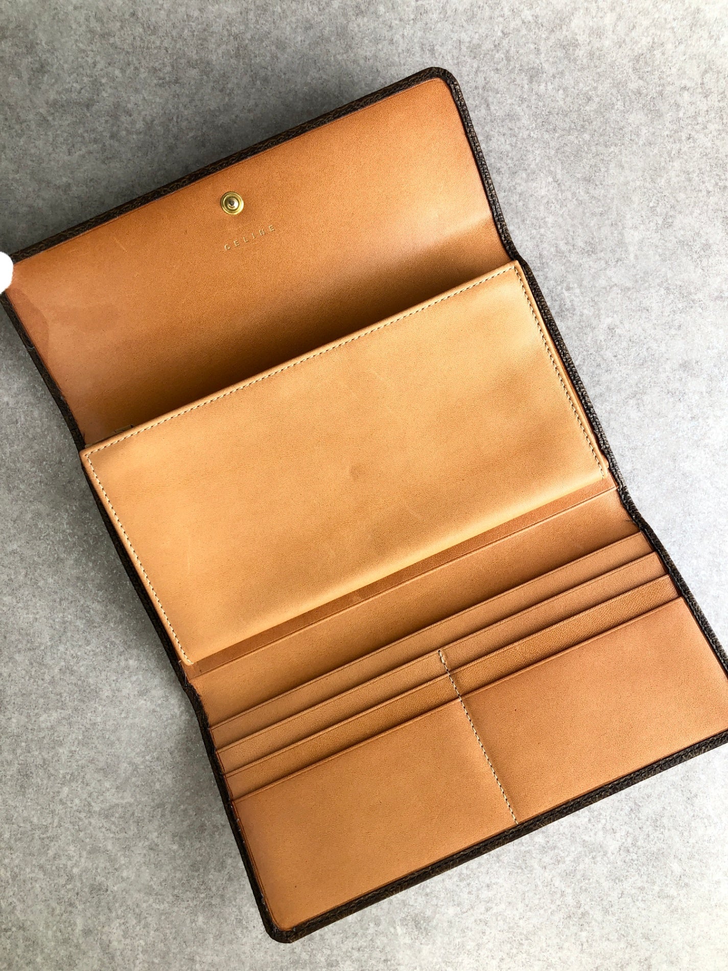 CELINE Macadam Long Wallet Brown Vintage hsaduk