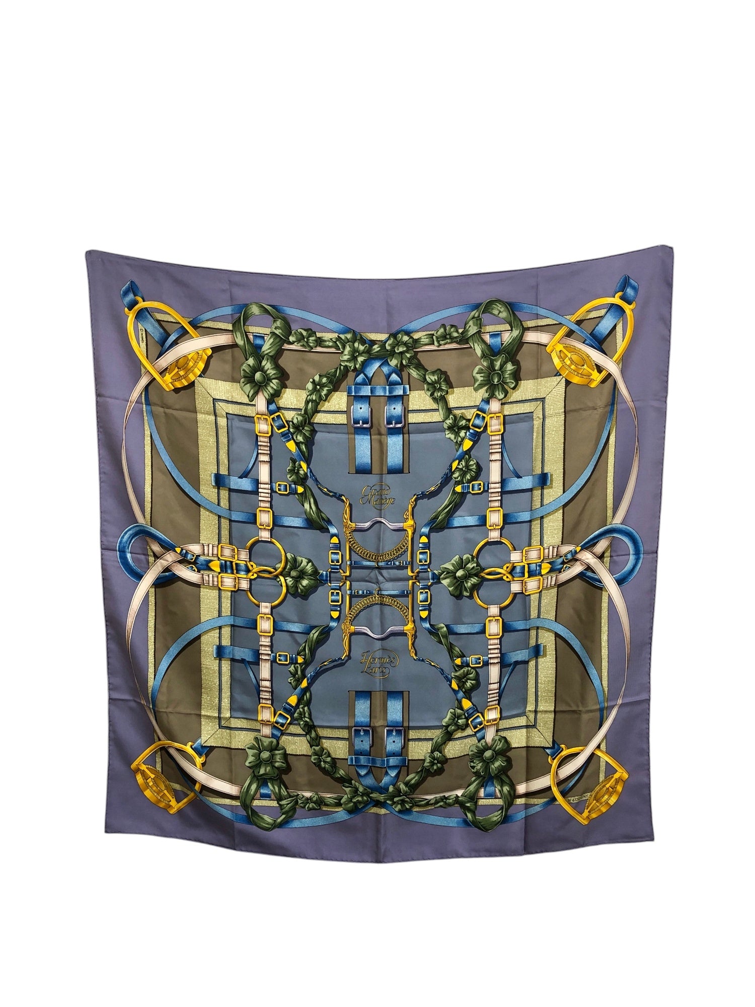 HERMES Silk Scarf Purple Grand Manege Vintage rh6jk7 – VintageShop