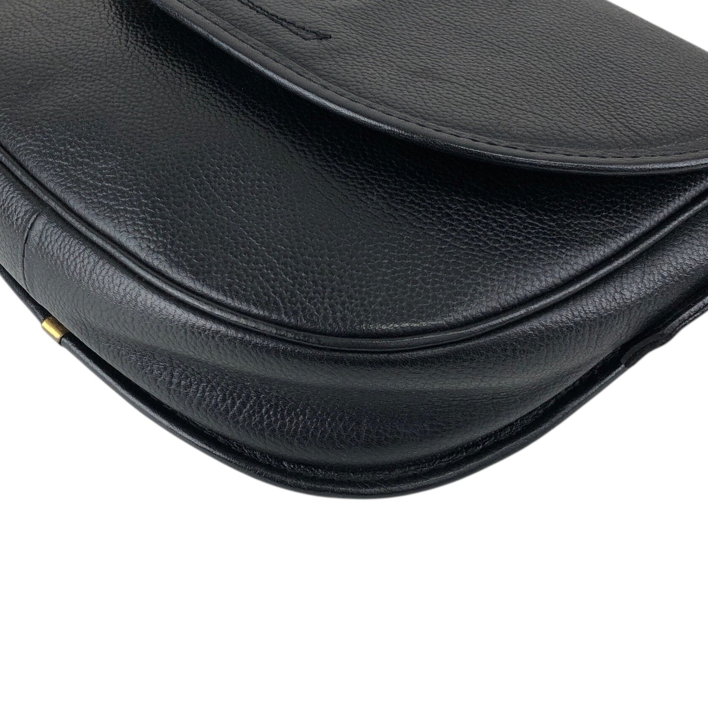 Yves Saint Laurent YSL Logo Flap Shoulder bag Black Vintage hrxn3f