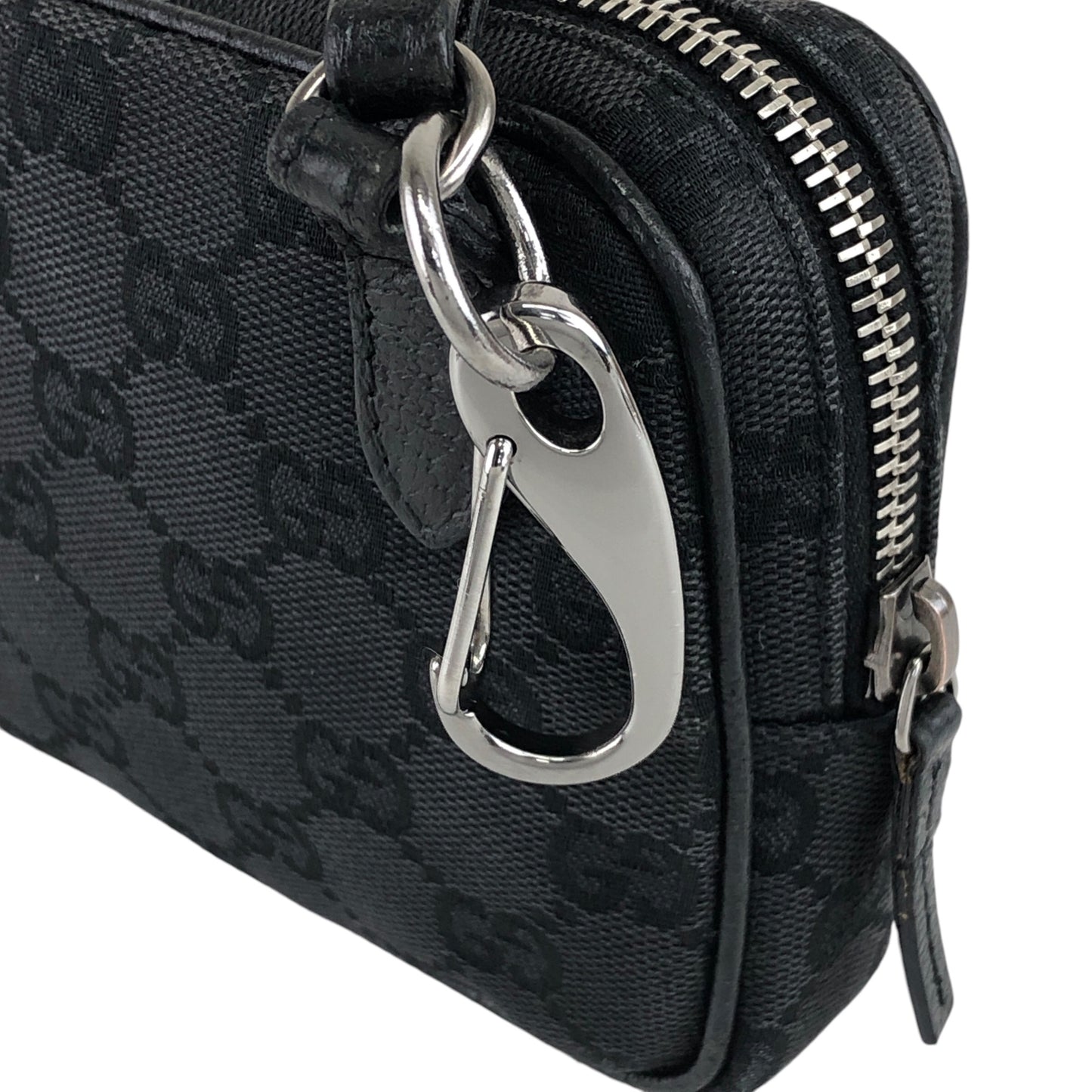 GUCCI GG Canvas Small Shoulder bag Black Vintage tajuun