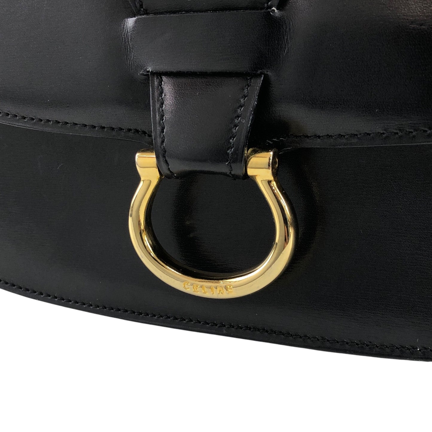 CELINE Horse Bit 肩背包 黑色 復古 zfwpa8