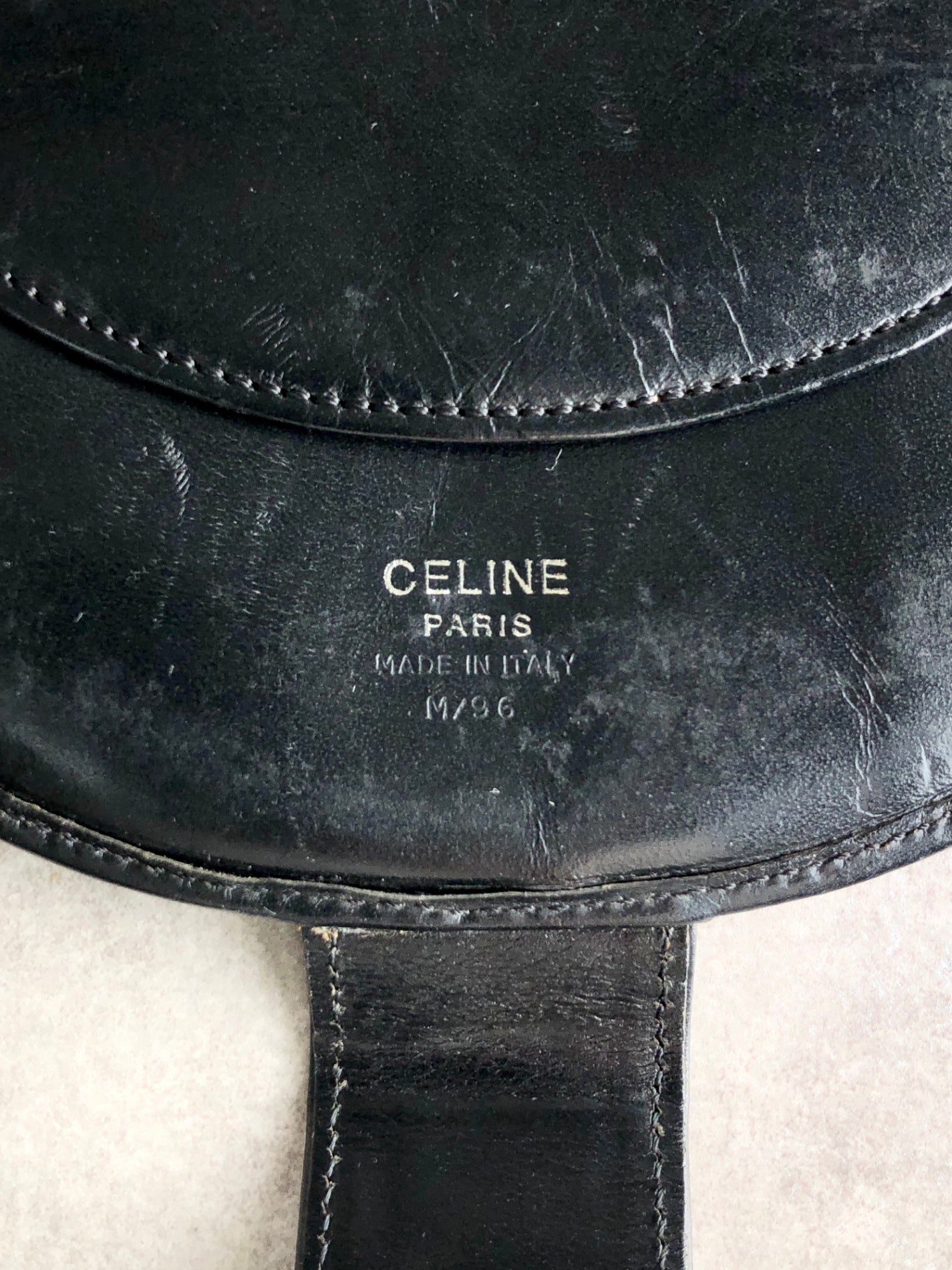 CELINE Macadam Folded Wallet Black Vintage hdn5d2