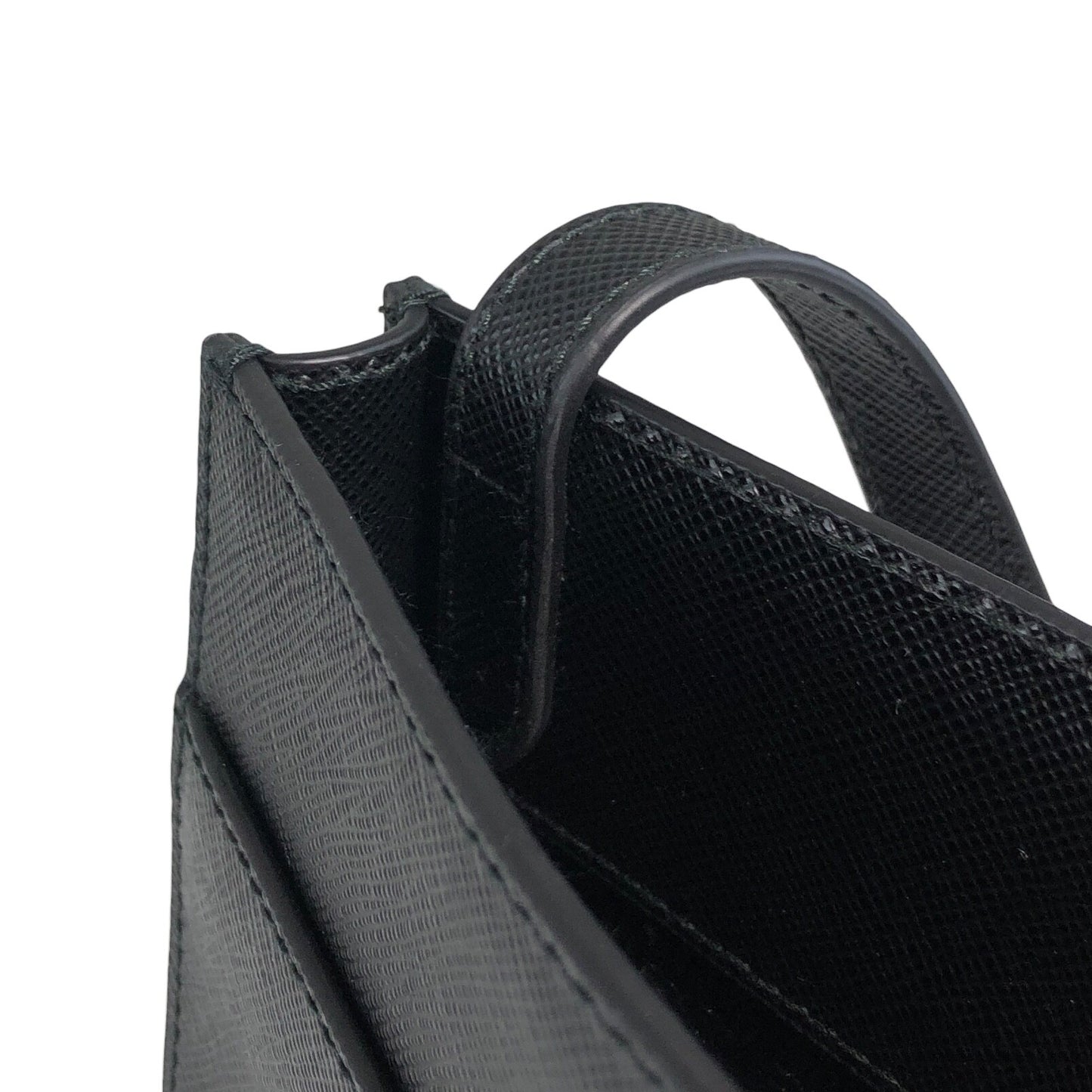 PRADA Logo Small Shoulder bag Black Vintage j8w3eu