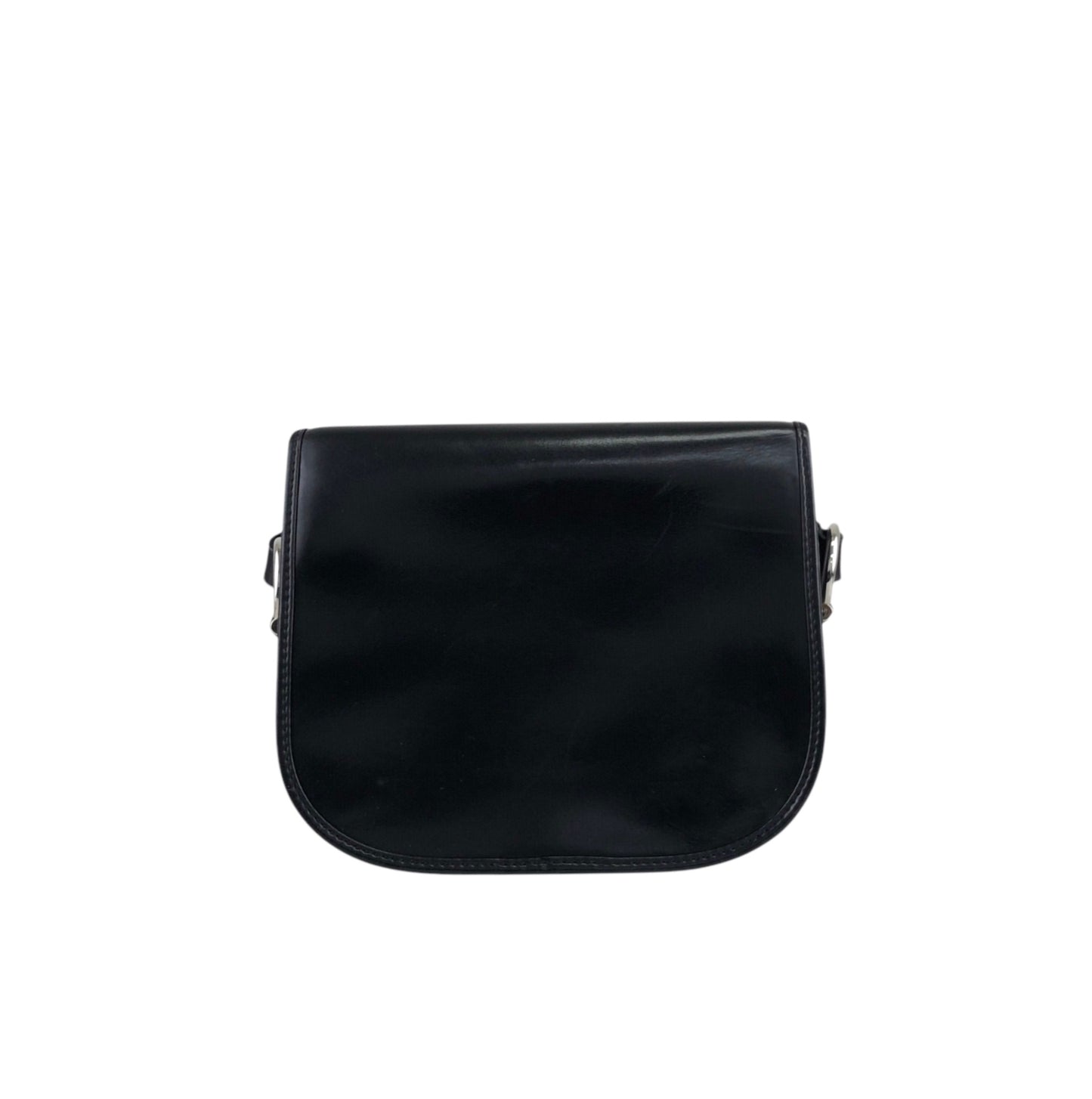 CELINE Front Buckle Shoulder bag Black Vintage 3nhdaw