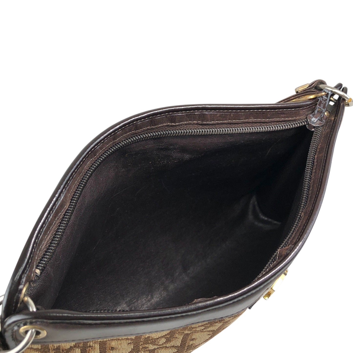 Christian Dior Trotter Logo Shoulder bag Brown Vintage xie5fc