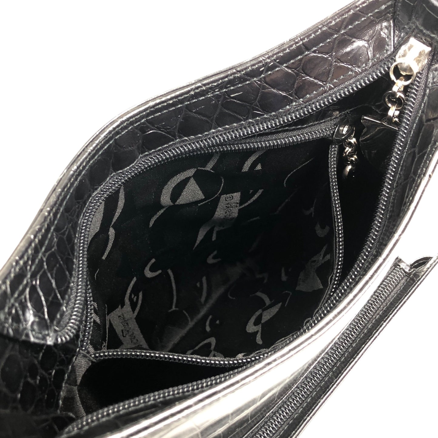 Salvatore Ferragamo Gancini Shoulder bag Black Vintage gpf38m