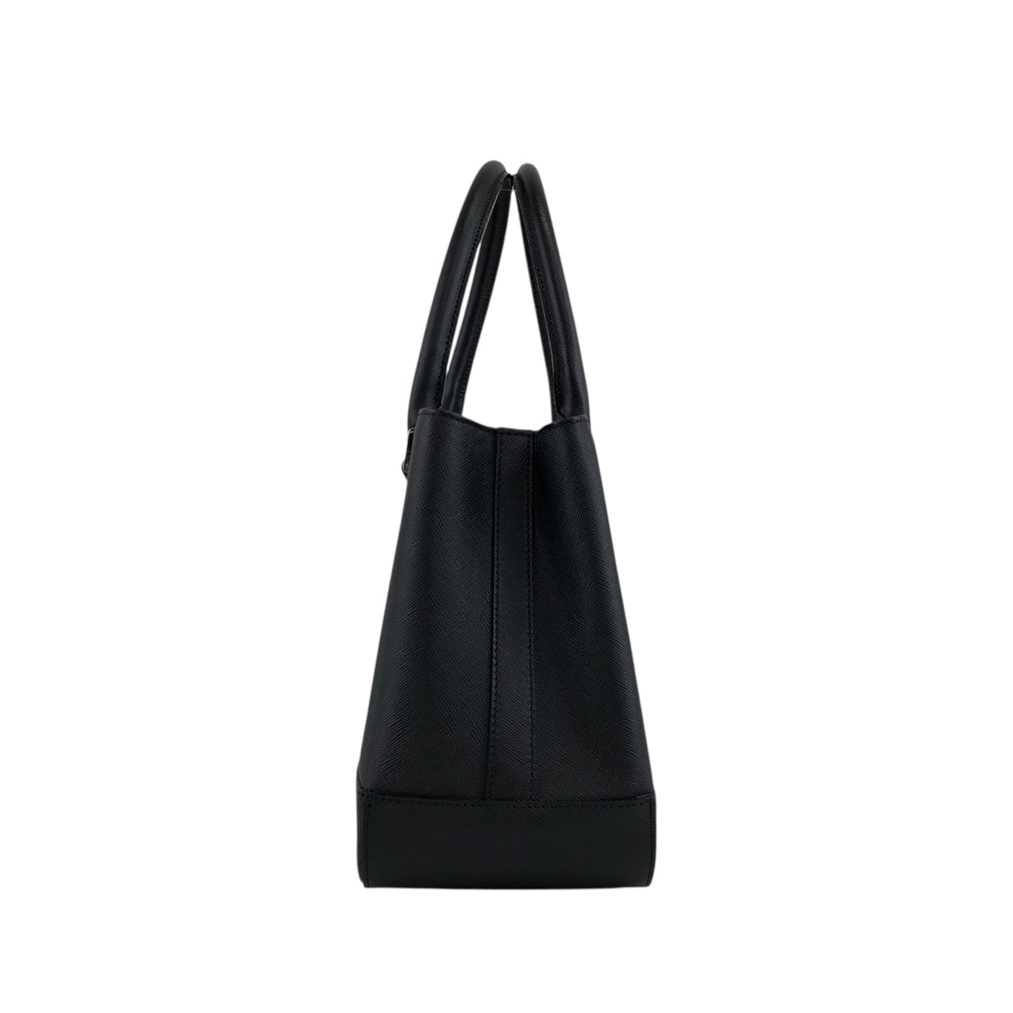 BURBERRY Logo Handbag Black Vintage 23ttty