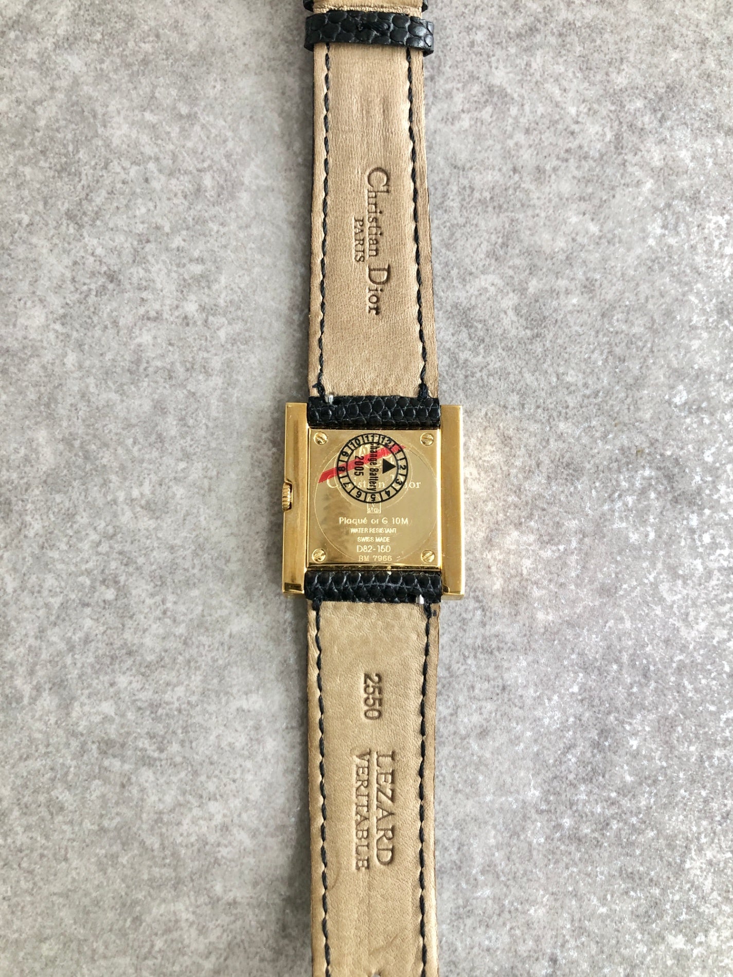 Christian Dior Cannage Quartz Watch Black d82-150 Vintage jbaiuk