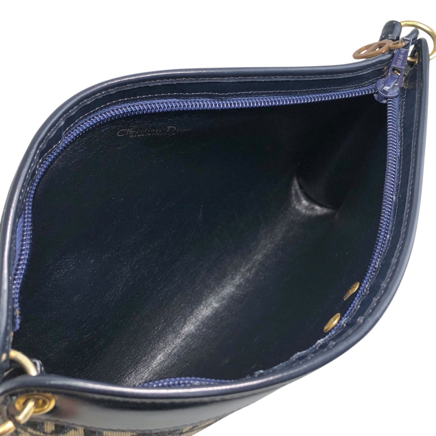 Christian Dior Trotter Shoulder bag Navy Vintage s83xi3