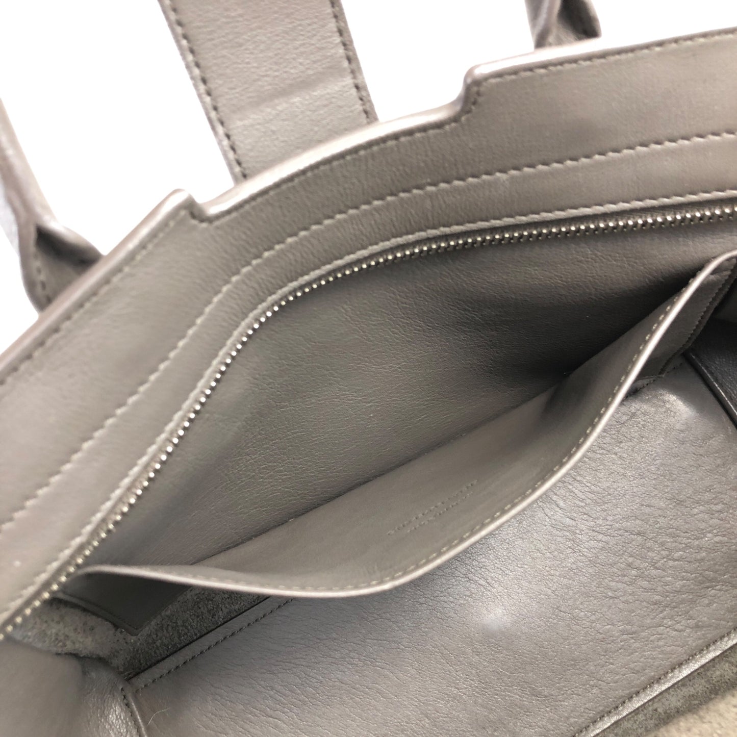 Saint Laurent Two-way Handbag Shoulder bag Gray Vintage amj5ej