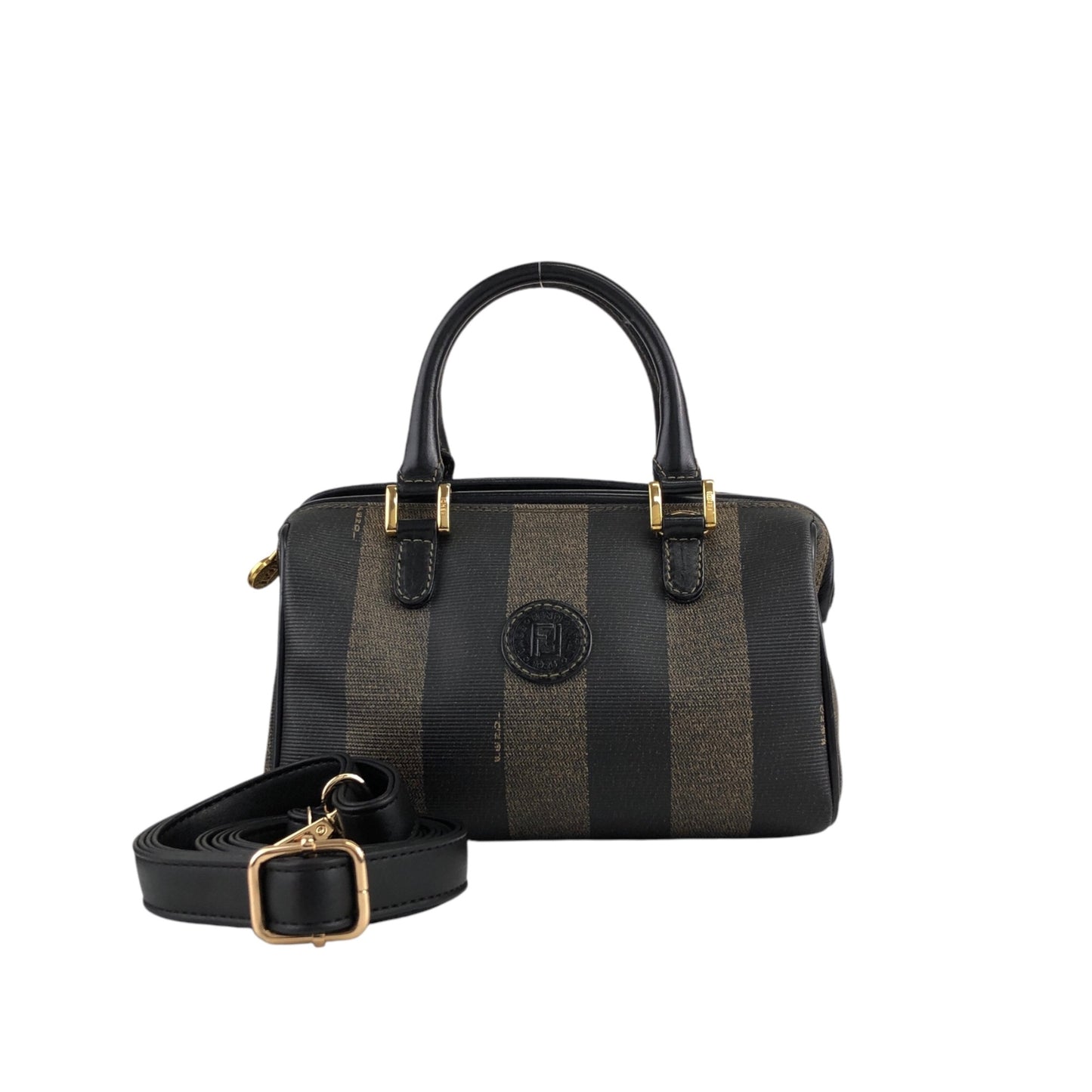 FENDI Pecan Two-way Small Handbag Shoulder bag Black Vintage aybaes