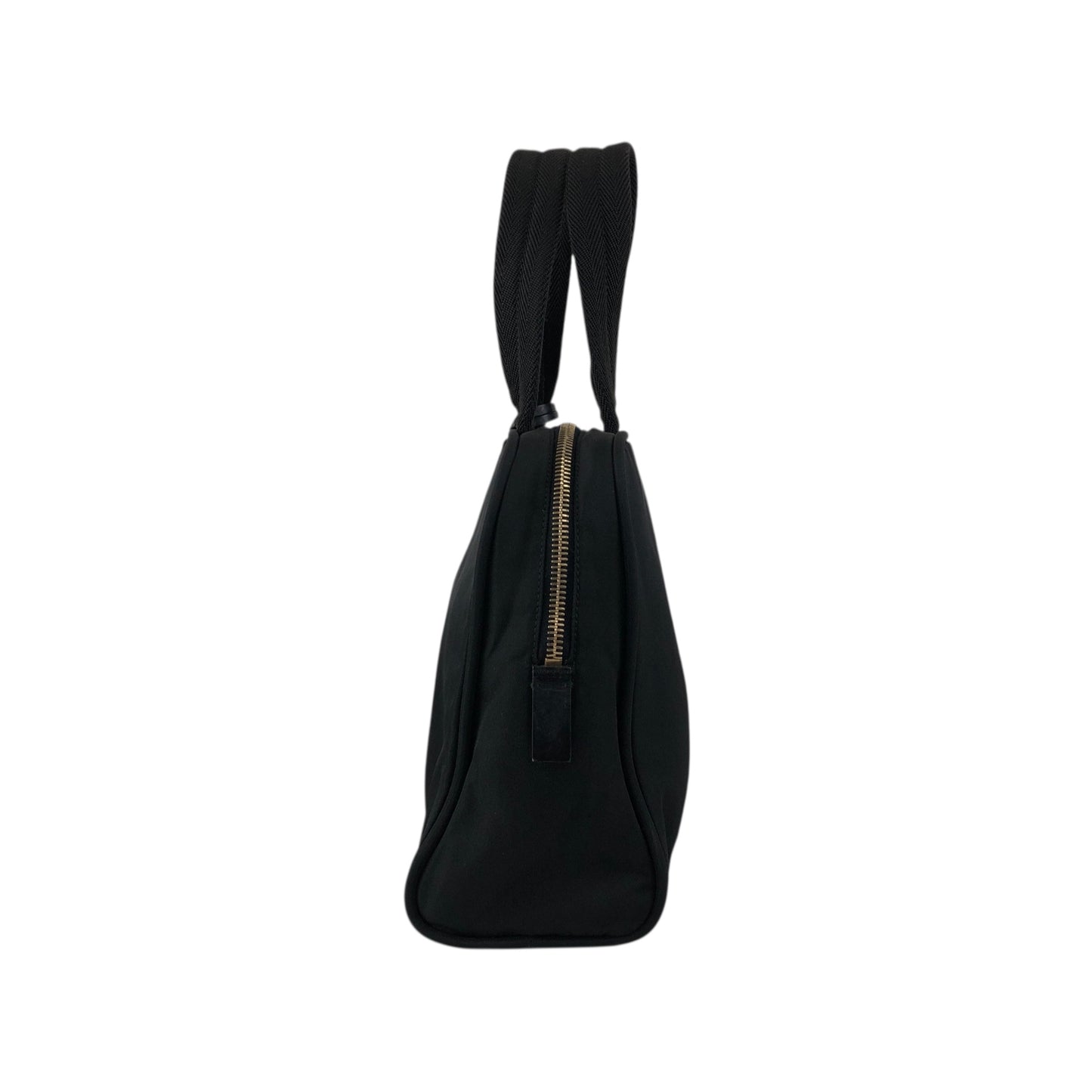PRADA Tessuto Triangle Logo Handbag Black Vintage p7dydt