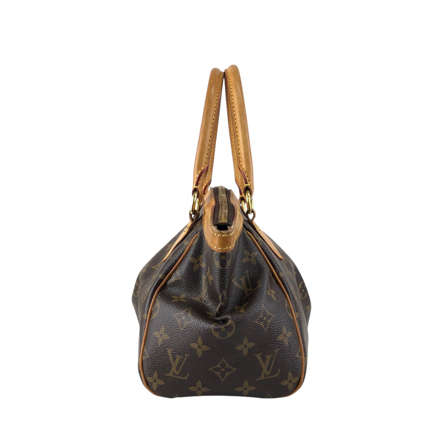 LOUIS VUITTON Monogram Handbag Brown Vintage v3t8ju