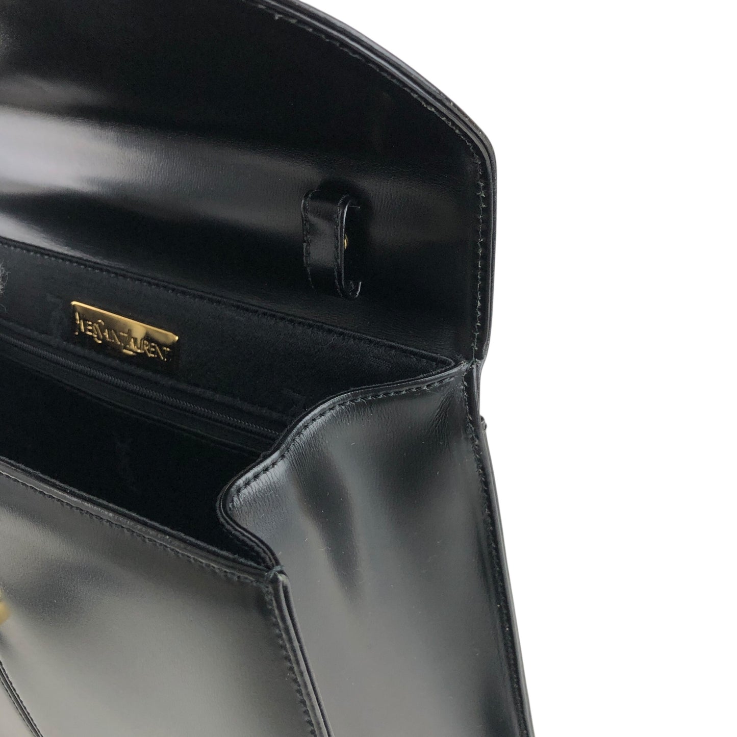Yves Saint Laurent YSL 標誌雙向手袋單肩包黑色復古 sd7ybz