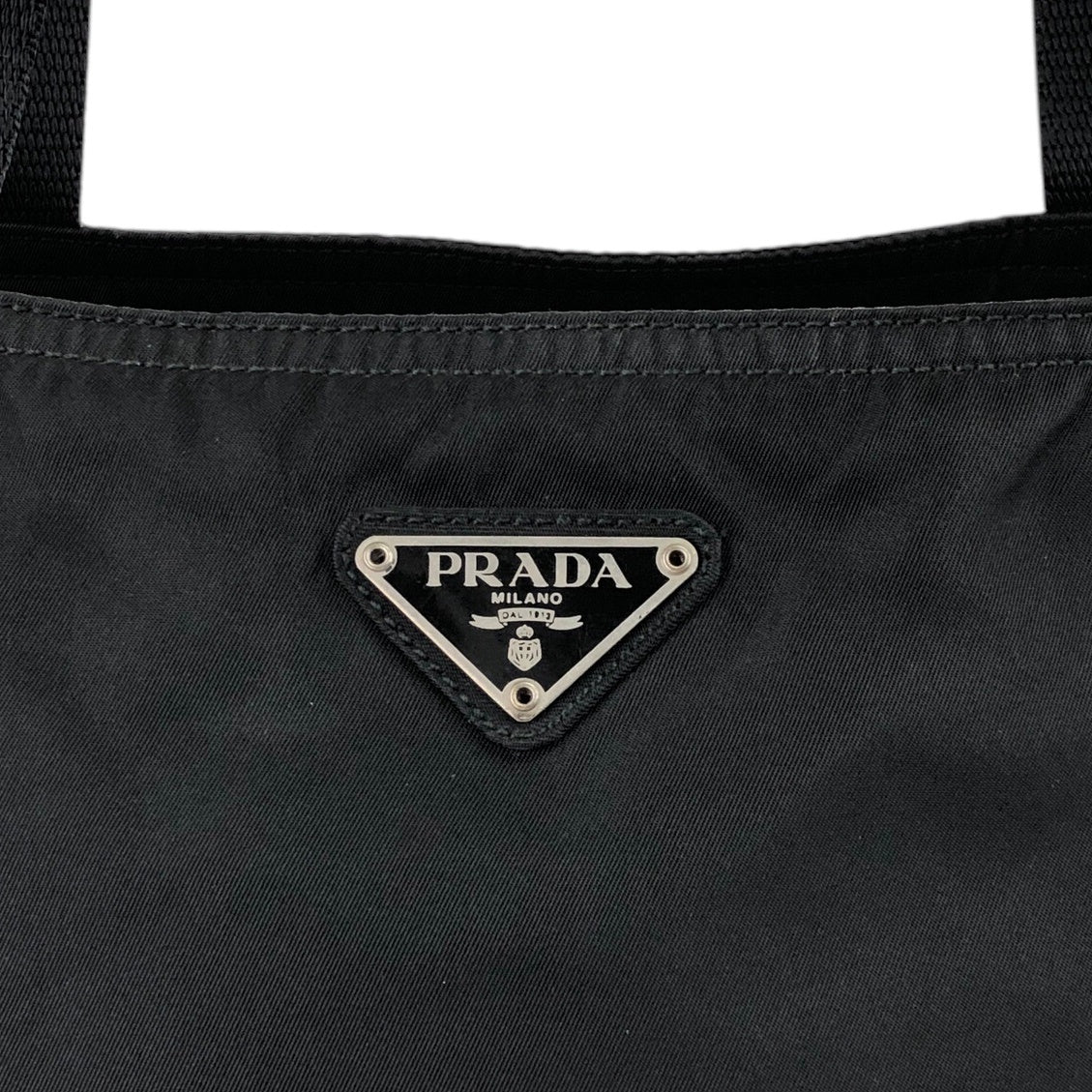 PRADA 三角形標誌單肩包手提包黑色復古 zcer6j