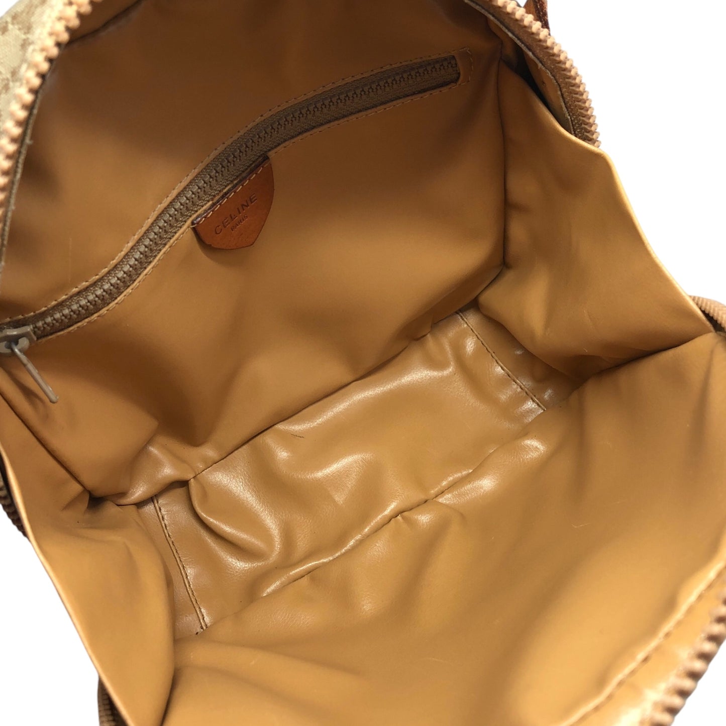 CELINE Macadam Shoulder bag Beige Vintage w86afa