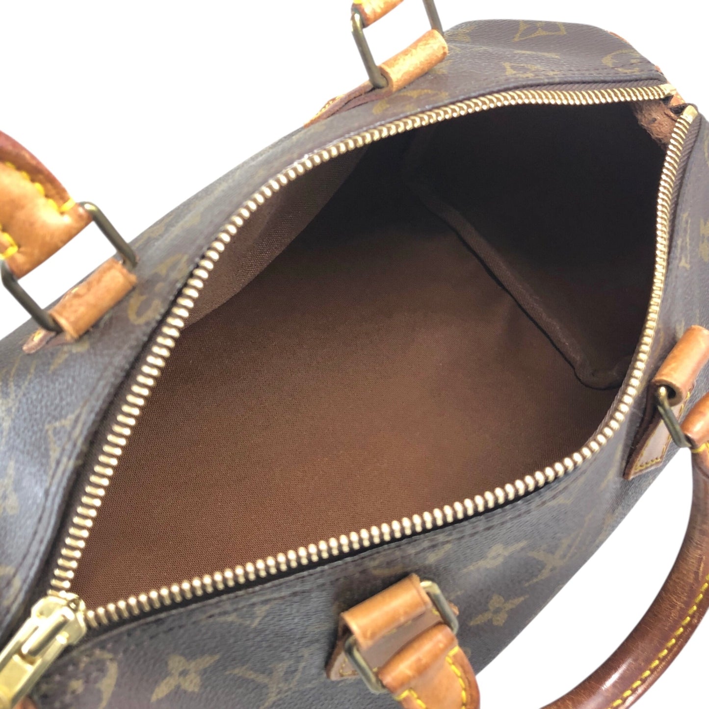 LOUIS VUITTON Monogram Small Boston bag Handbag Brown Vintage 7ppyum