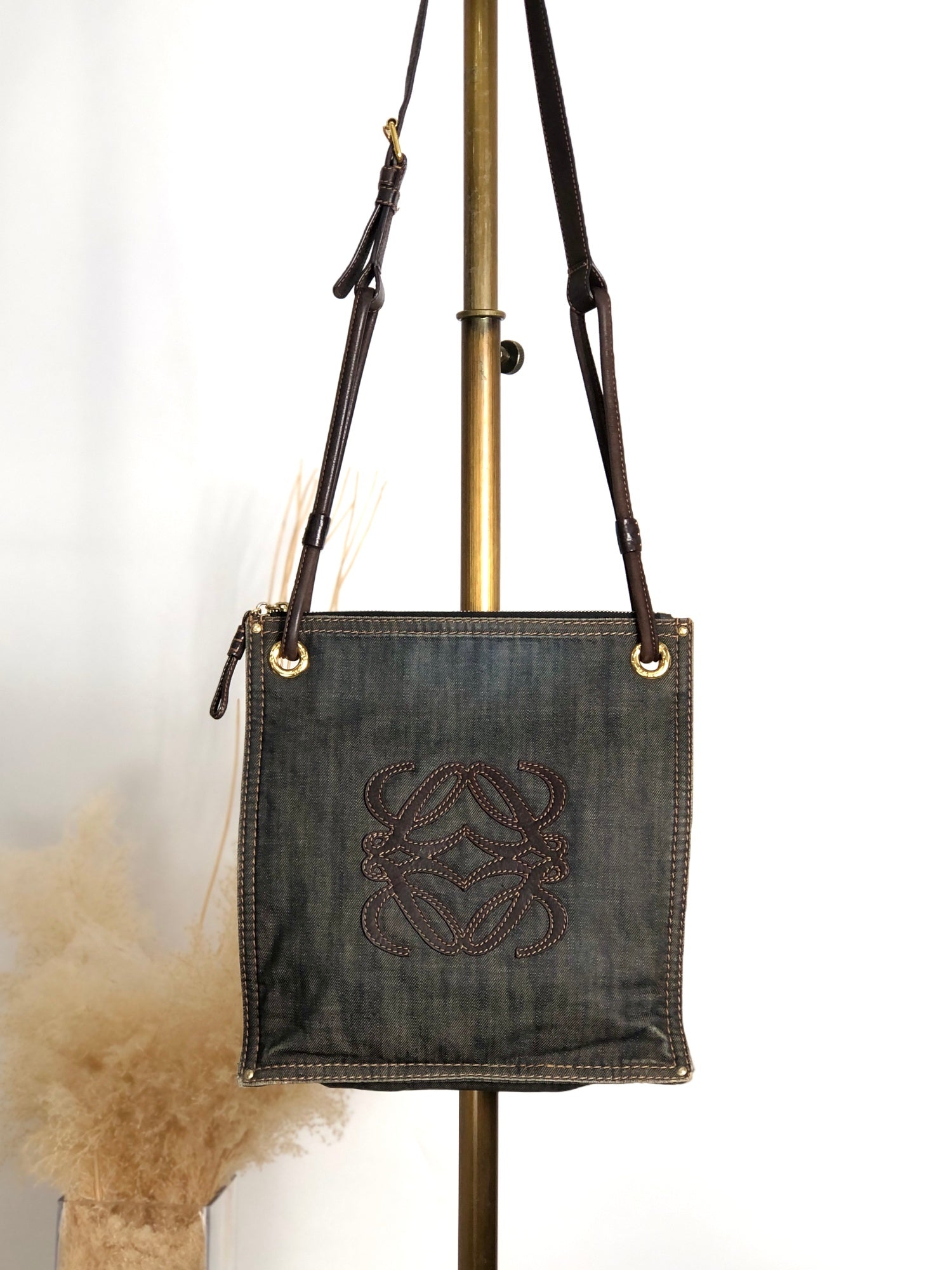 LOEWE Anagram Shoulder bag Indigo Vintage n8xae3 – VintageShop solo