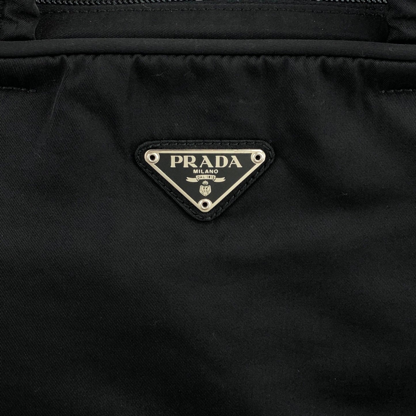 PRADA 三角形標誌小號波士頓包 手提包 黑色 復古 vkstir