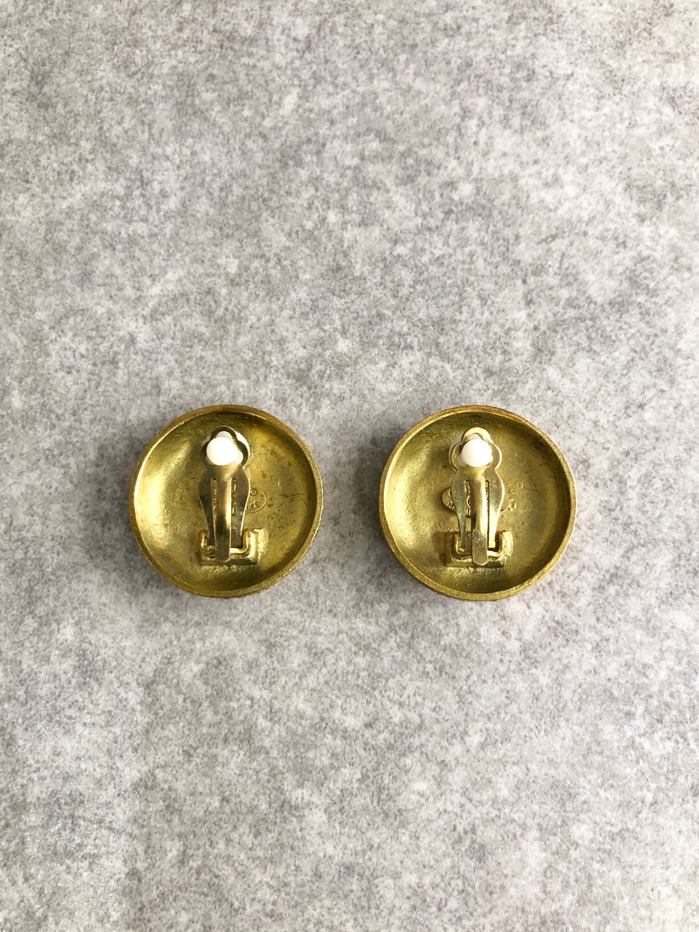 CHANEL Coco Mark Earrings Gold Vintage uuxf7n
