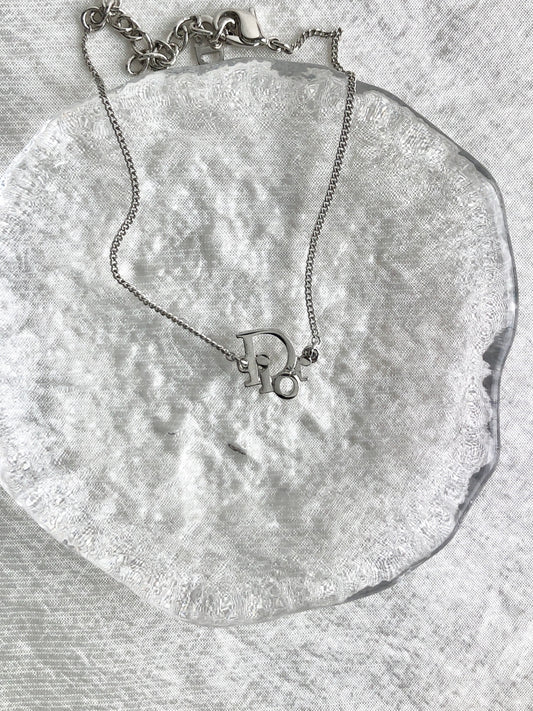 Christian Dior 標誌圖案手鍊 銀色 復古 absmmc