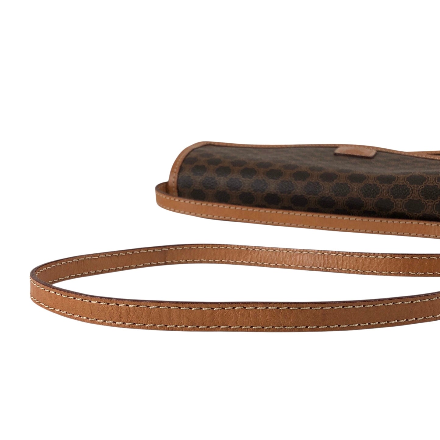 CELINE Macadam Blason Shoulder bag Brown Vintage tfmjuy