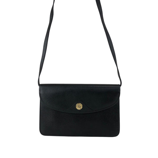 Christian Dior Logo Shoulder bag Black Vintage sghab4