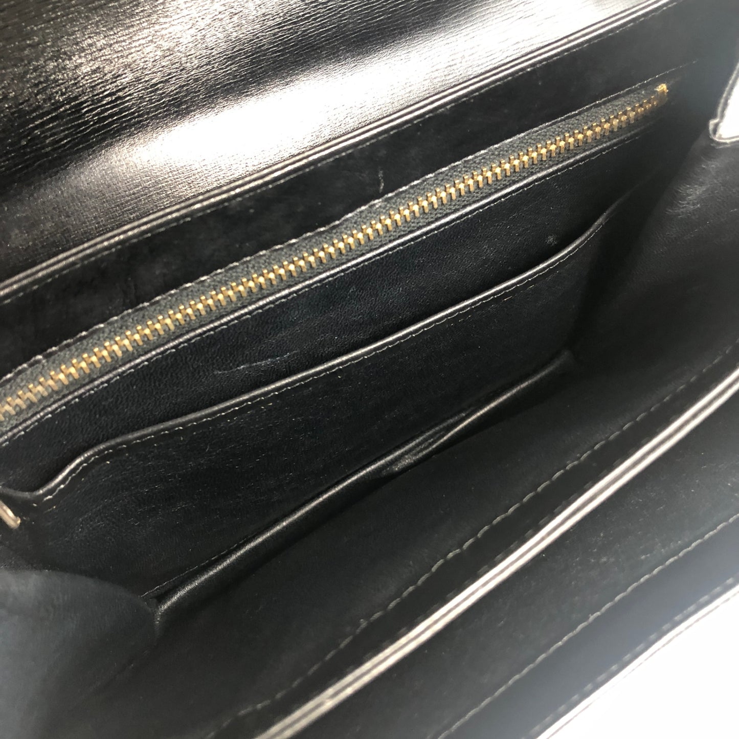 CELINE Horse Carriage Shoulder bag Black Vintage s2znbb