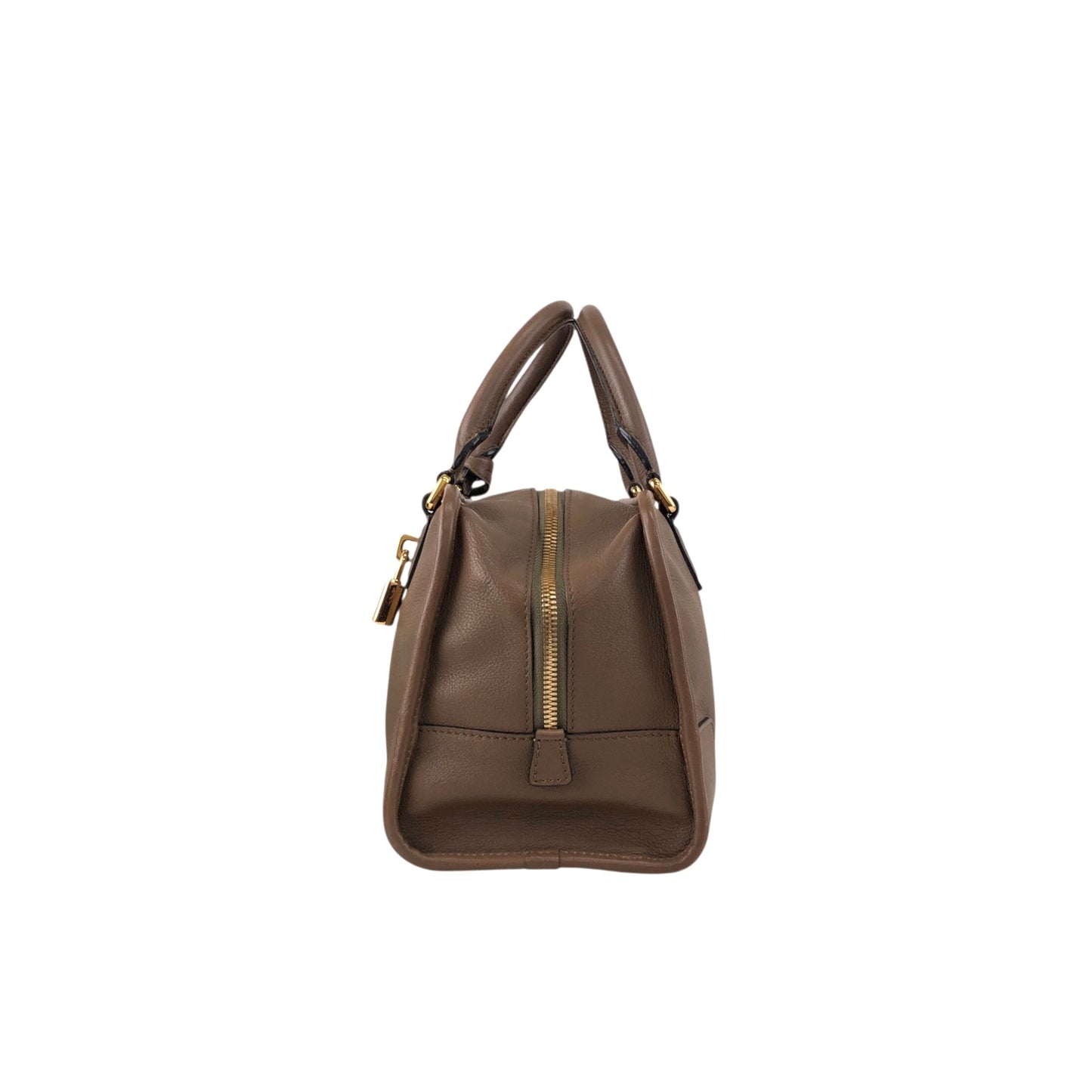 LOEWE Amazona28 Anagram Small Boston bag Handbag Beige Vintage euhpr8