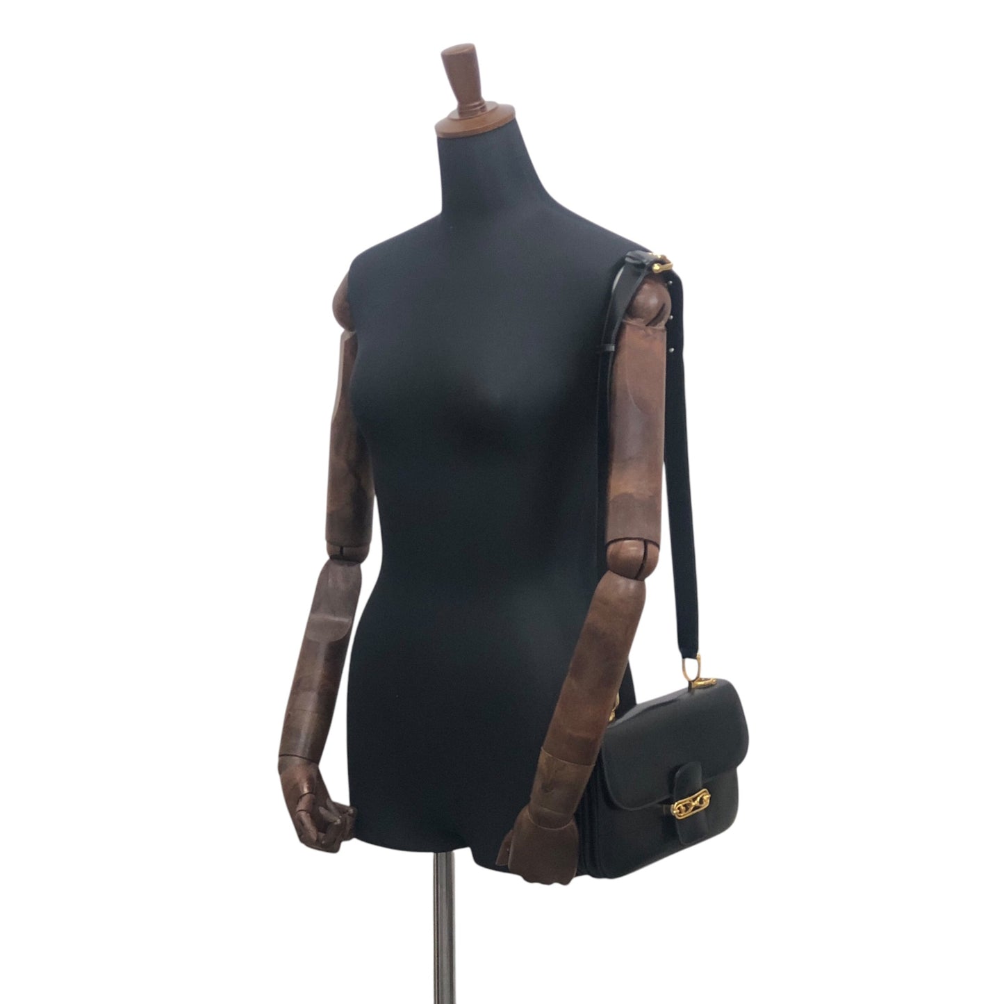 CELINE Horse Bit Shoulder bag Dark Navy Vintage k2egpz