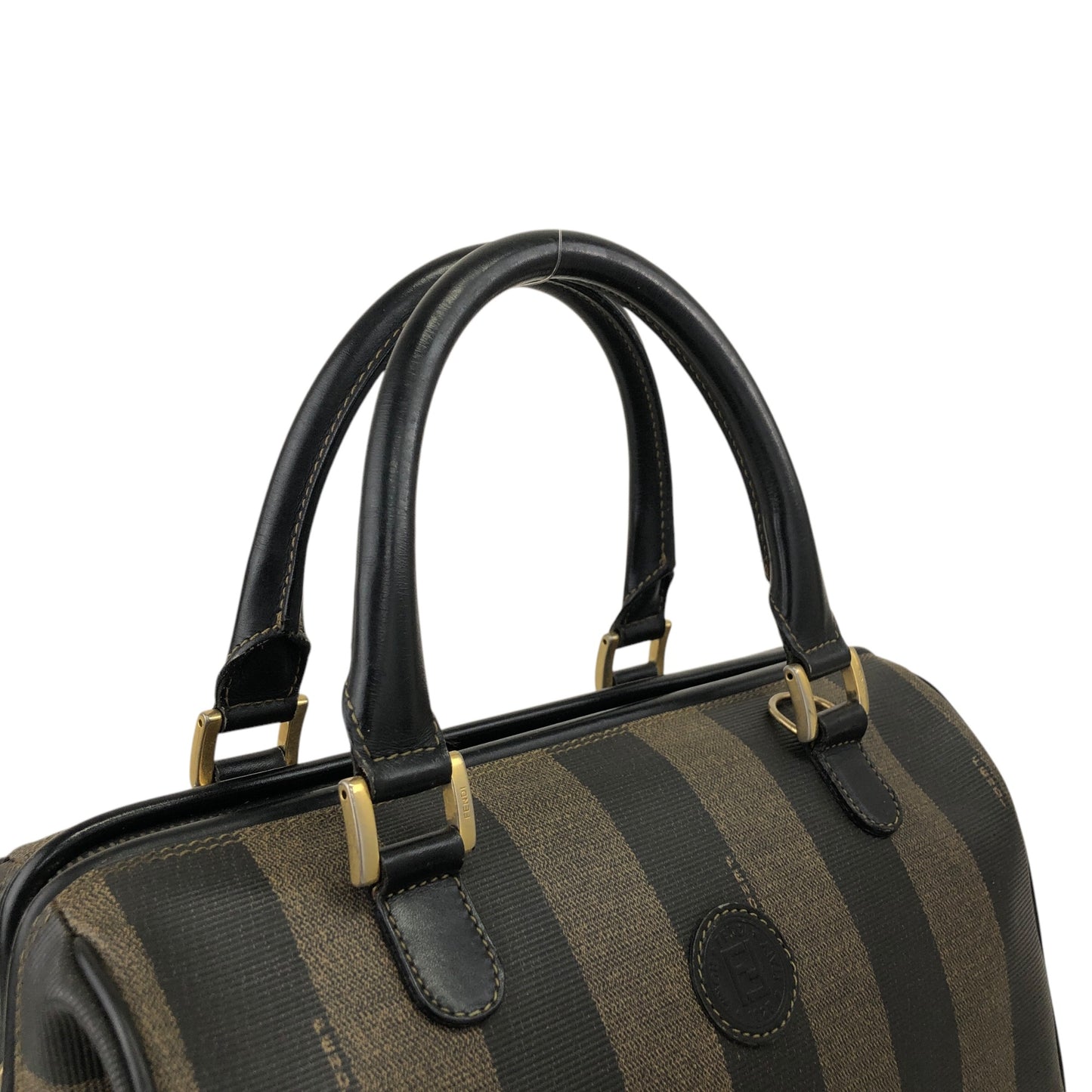 FENDI Pecan Two-way Small Boston bag Shoulder bag Black Vintage euc5vh