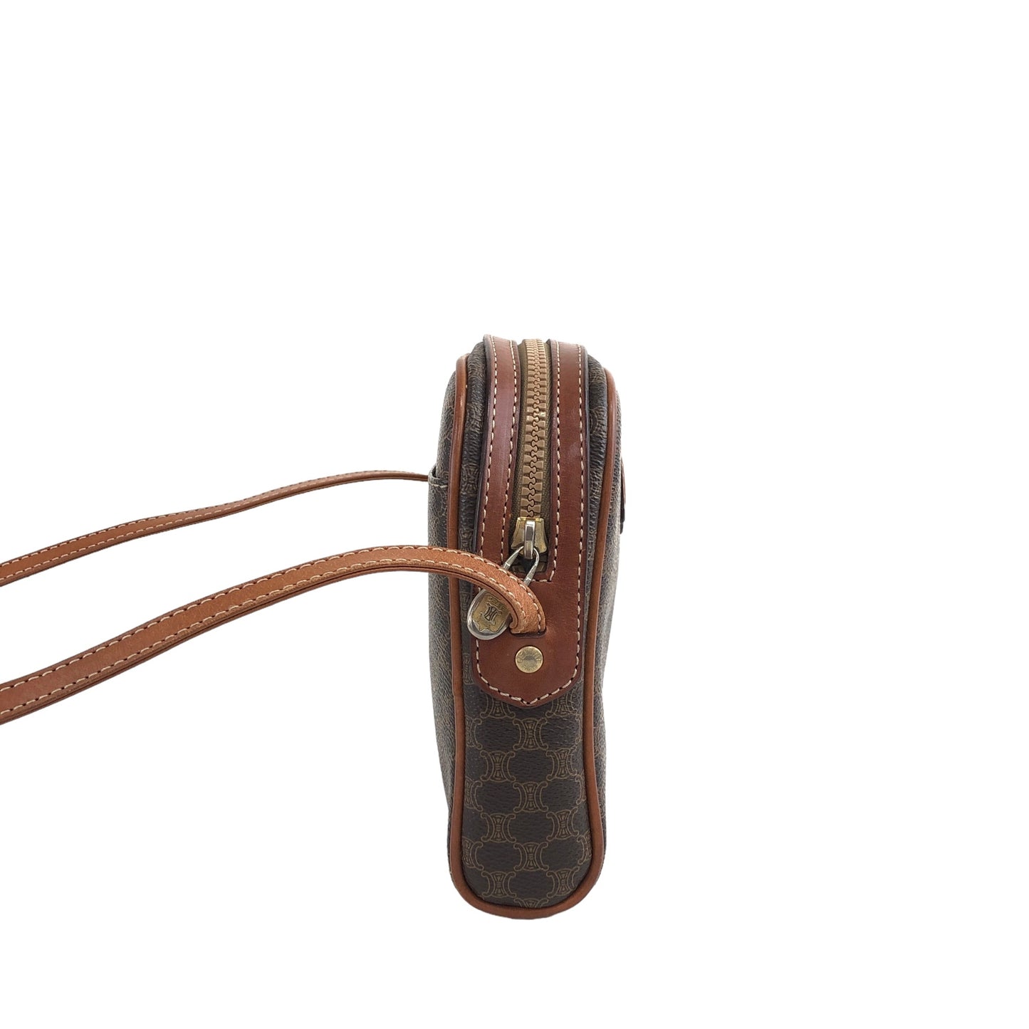 CELINE Macadam Blason Shoulder bag Brown Vintage vbjmjr