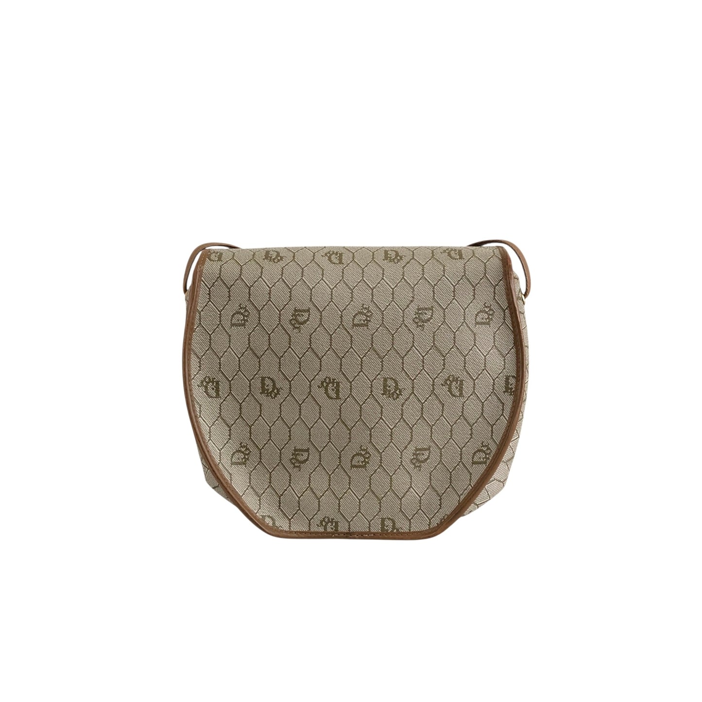 Christian Dior Honeycomb Pattern Logo Shoulder bag Beige Vintage gage6d