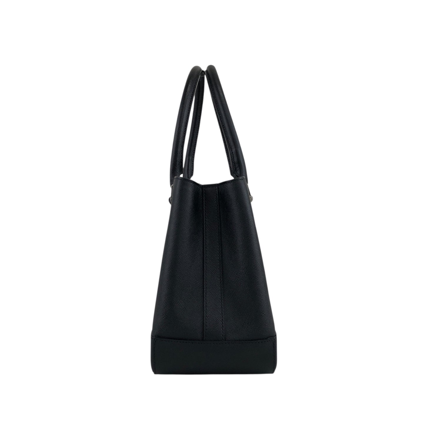 BURBERRY Logo Handbag Black Vintage 23ttty