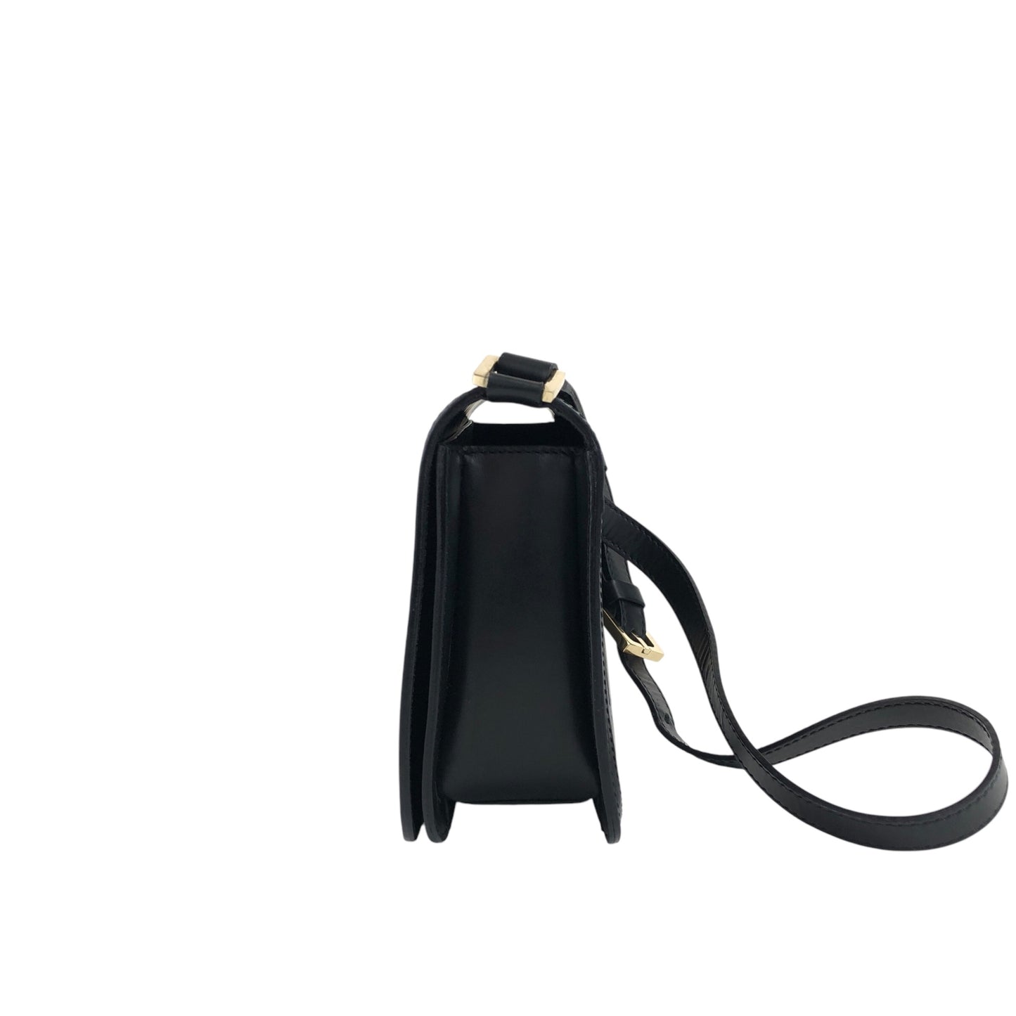 CELINE Logo Shoulder bag Black Vintage z7yz82