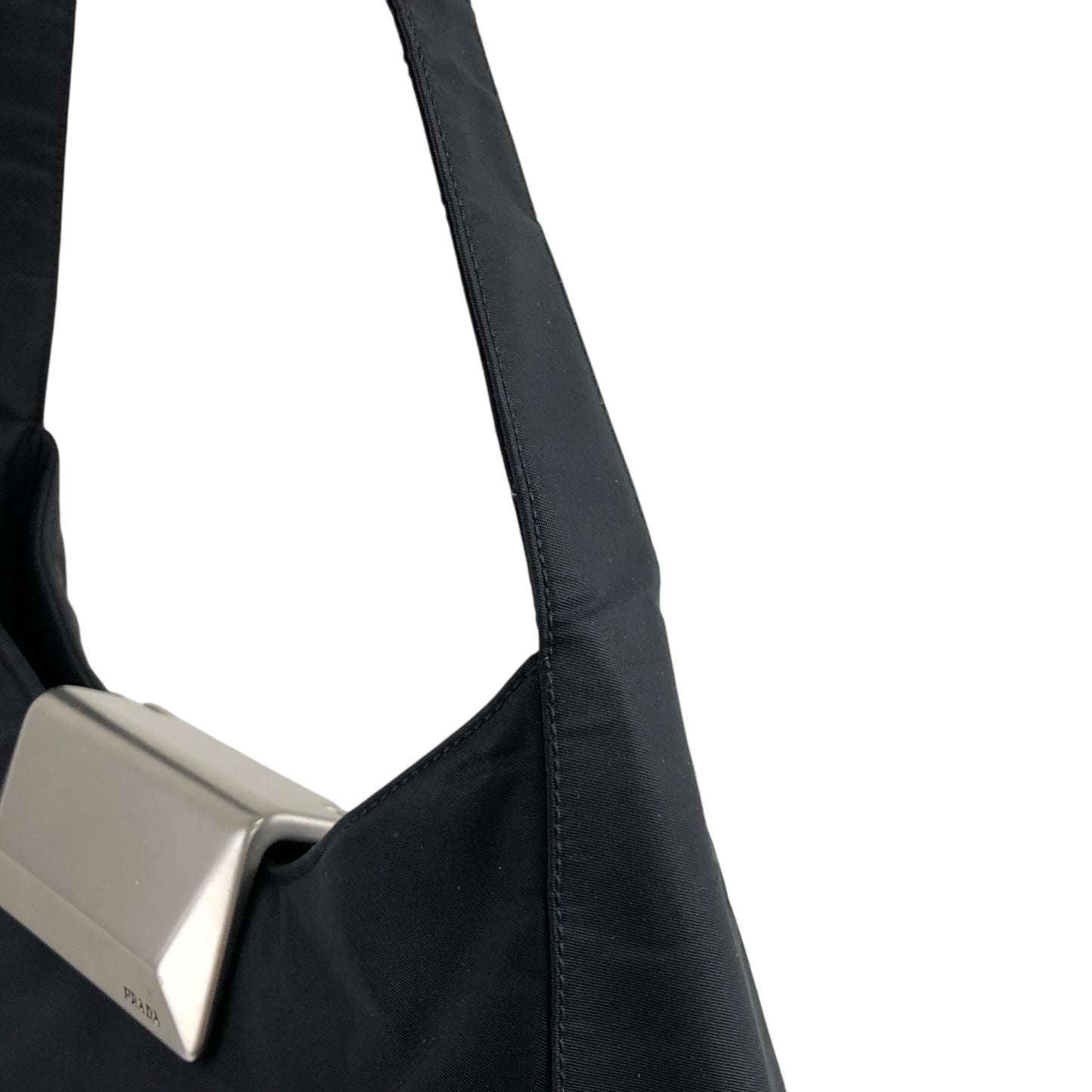 PRADA Logo Shoulder bag Black Vintage cdpuma