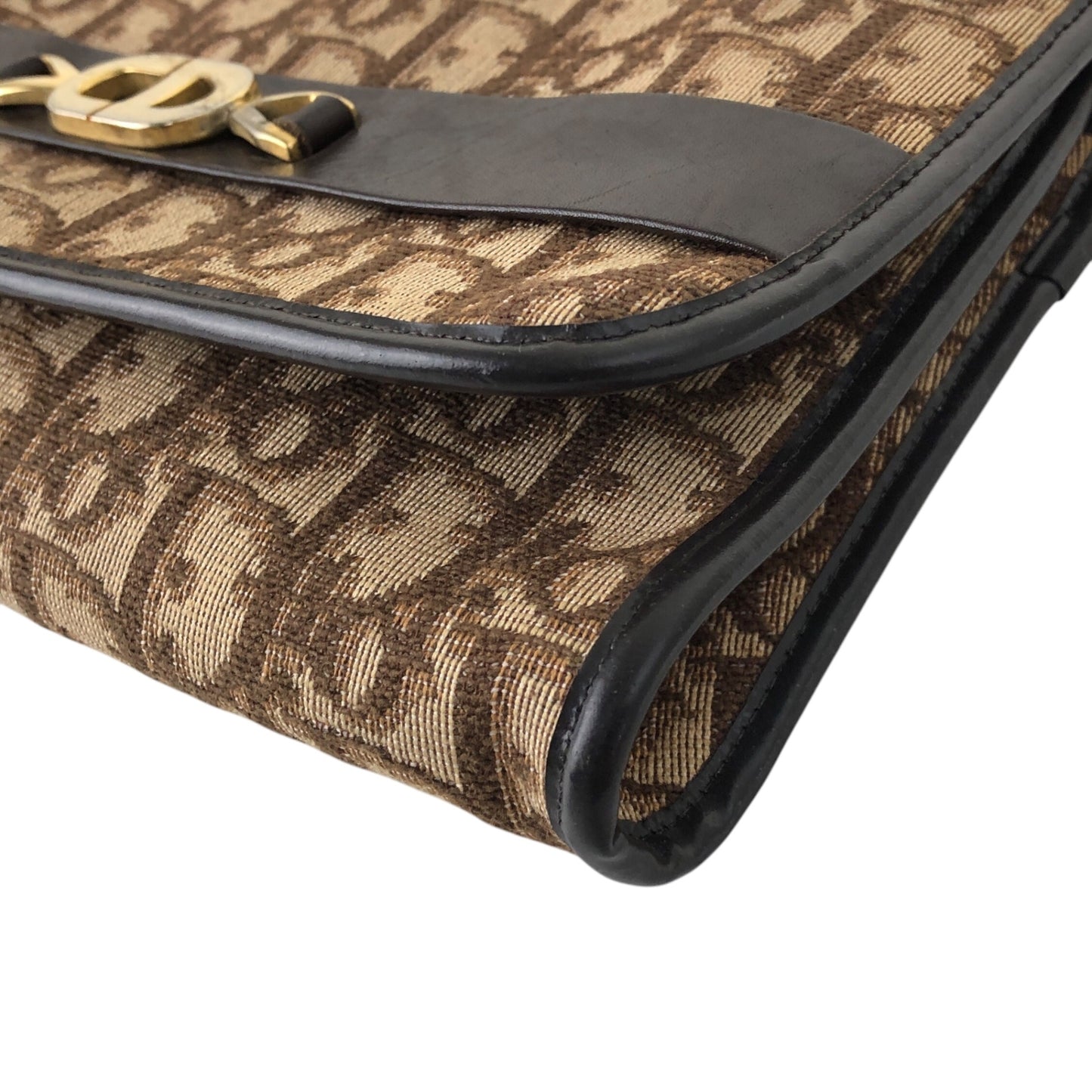 Christian Dior Trotter Chain 單肩包 棕色 復古 mdfdd4