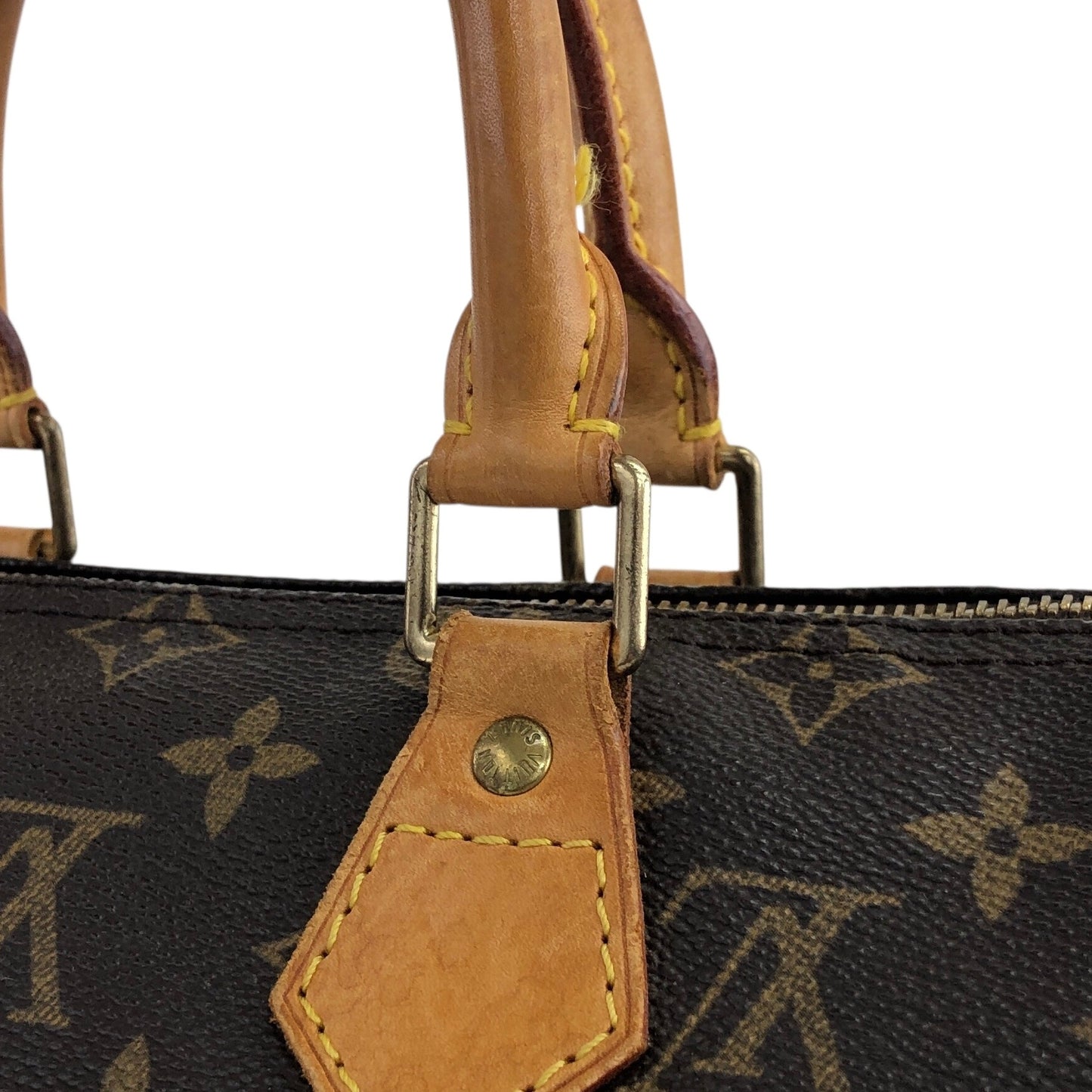 LOUIS VUITTON Monogram Small Boston bag Handbag Brown Vintage ffjgk5