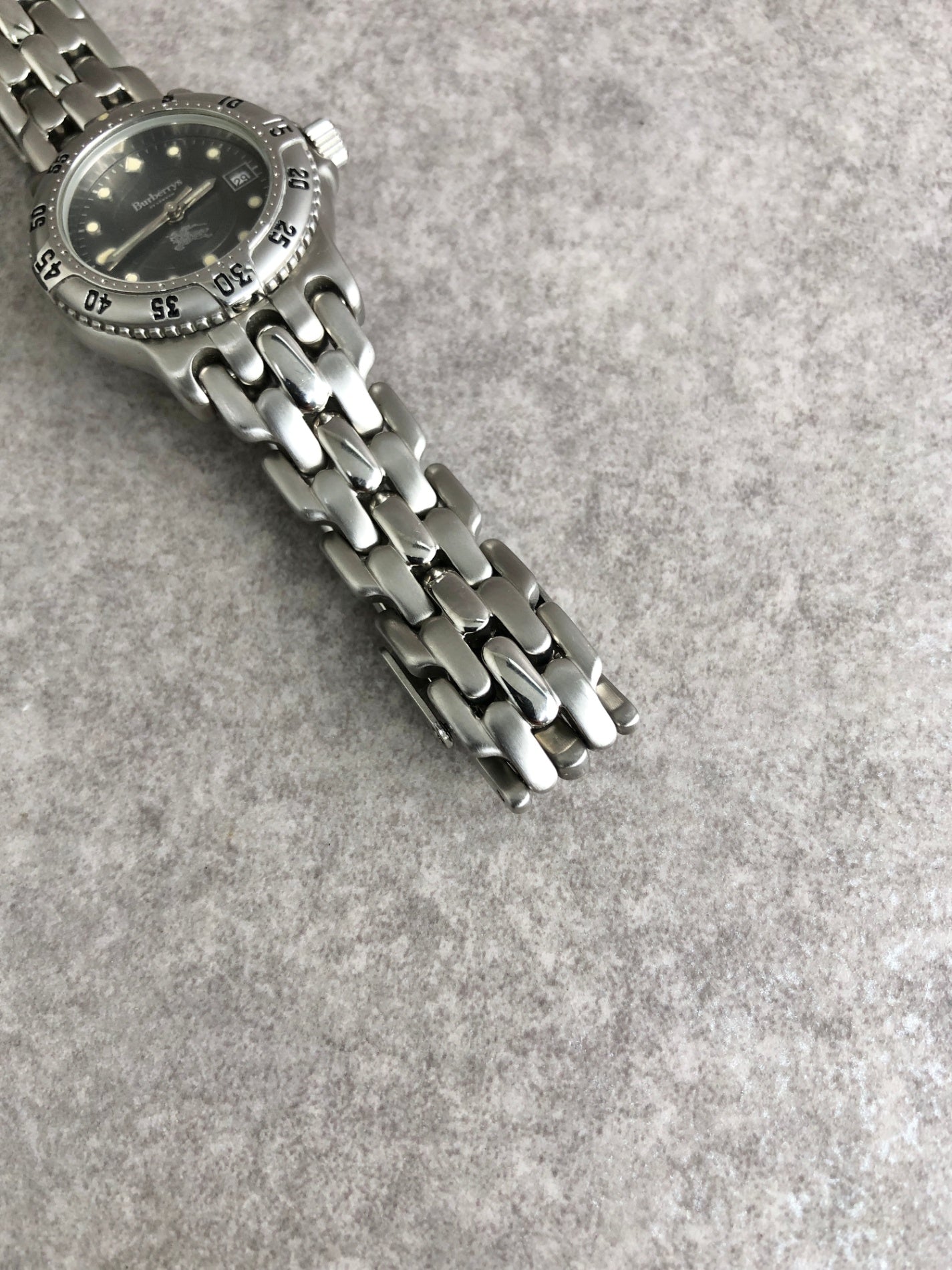 BURBERRY Quartz Watch Silver Vintage uzzmff