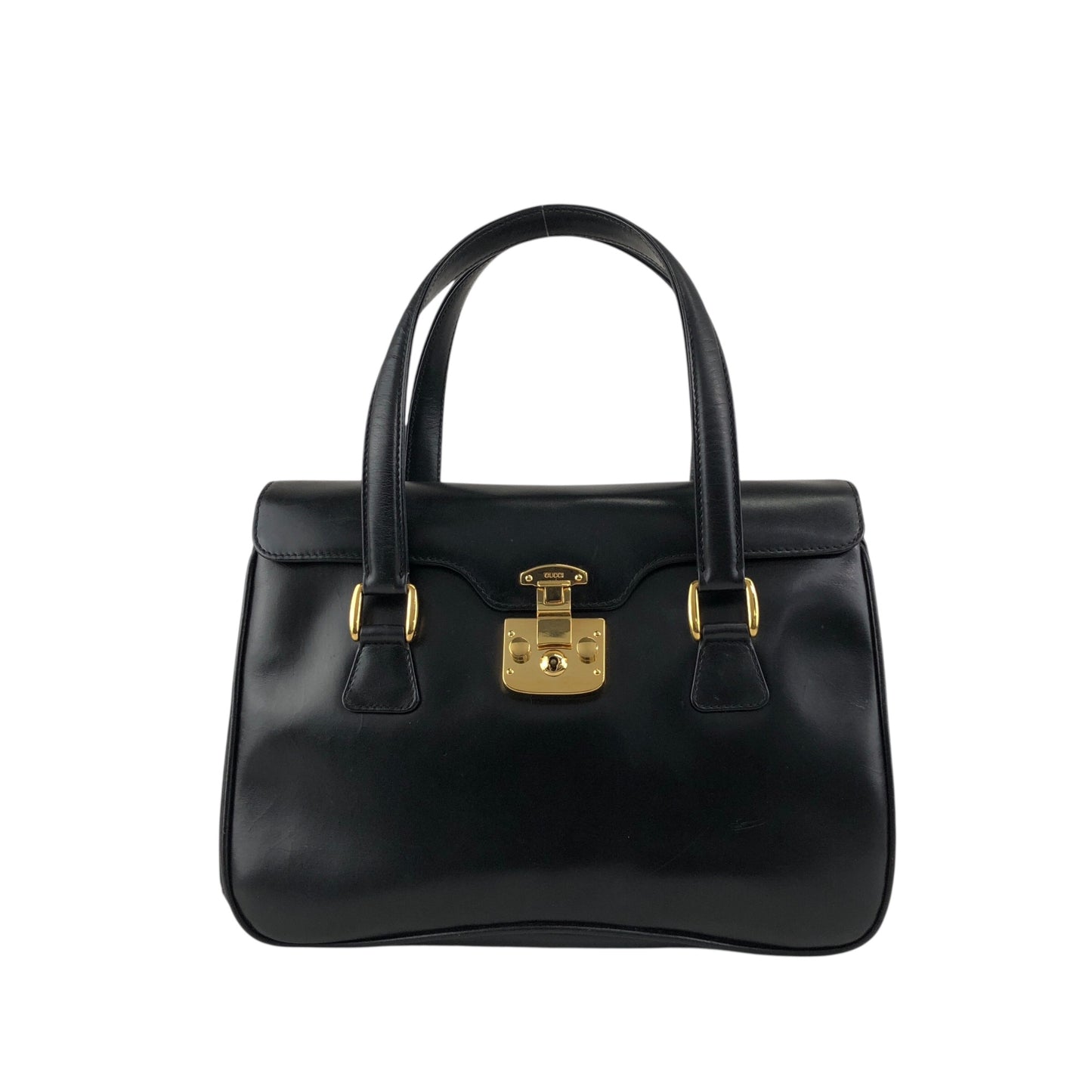 GUCCI Handbag Black Vintage as68jk