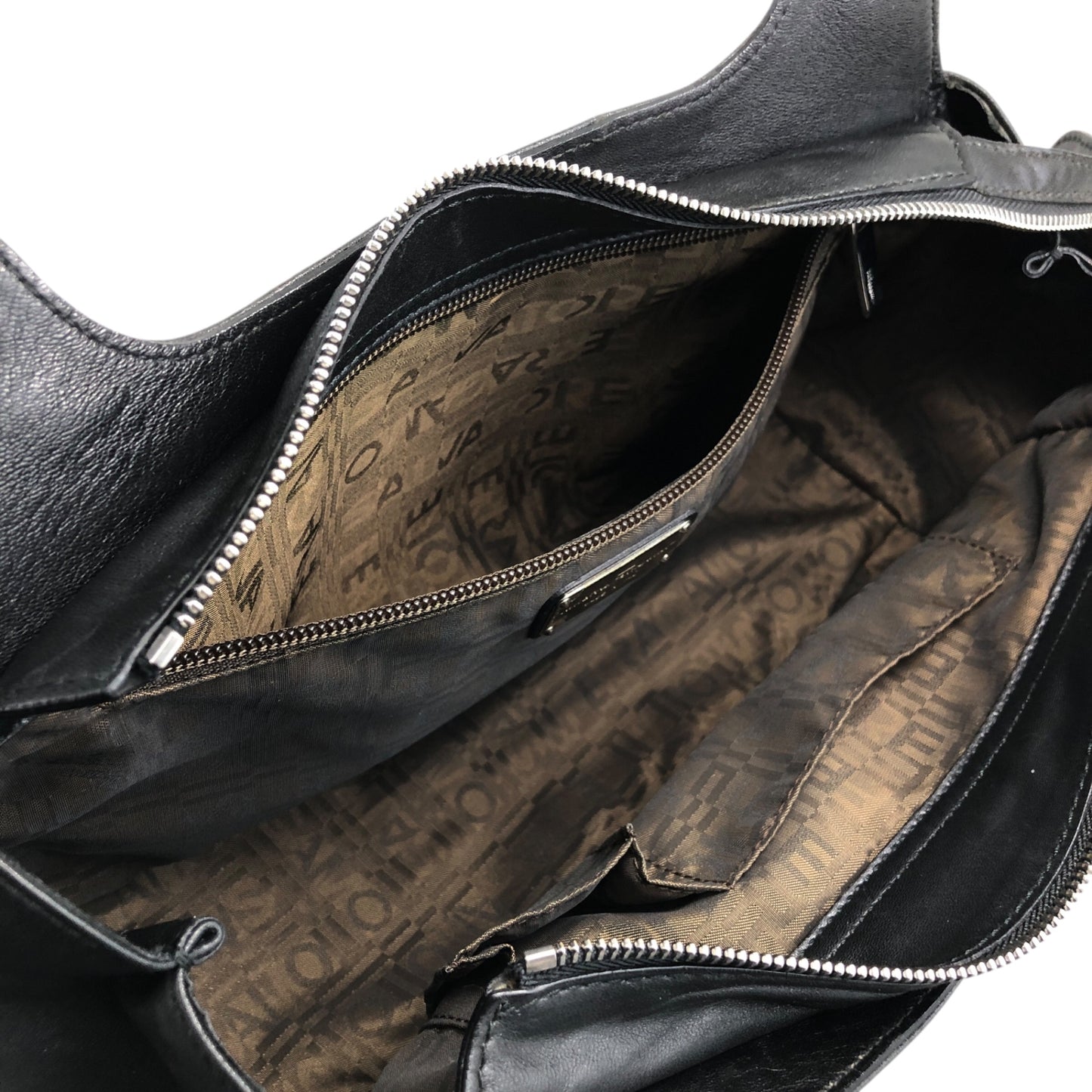 Salvatore Ferragamo Gancini Handbag Black Vintage ehywma