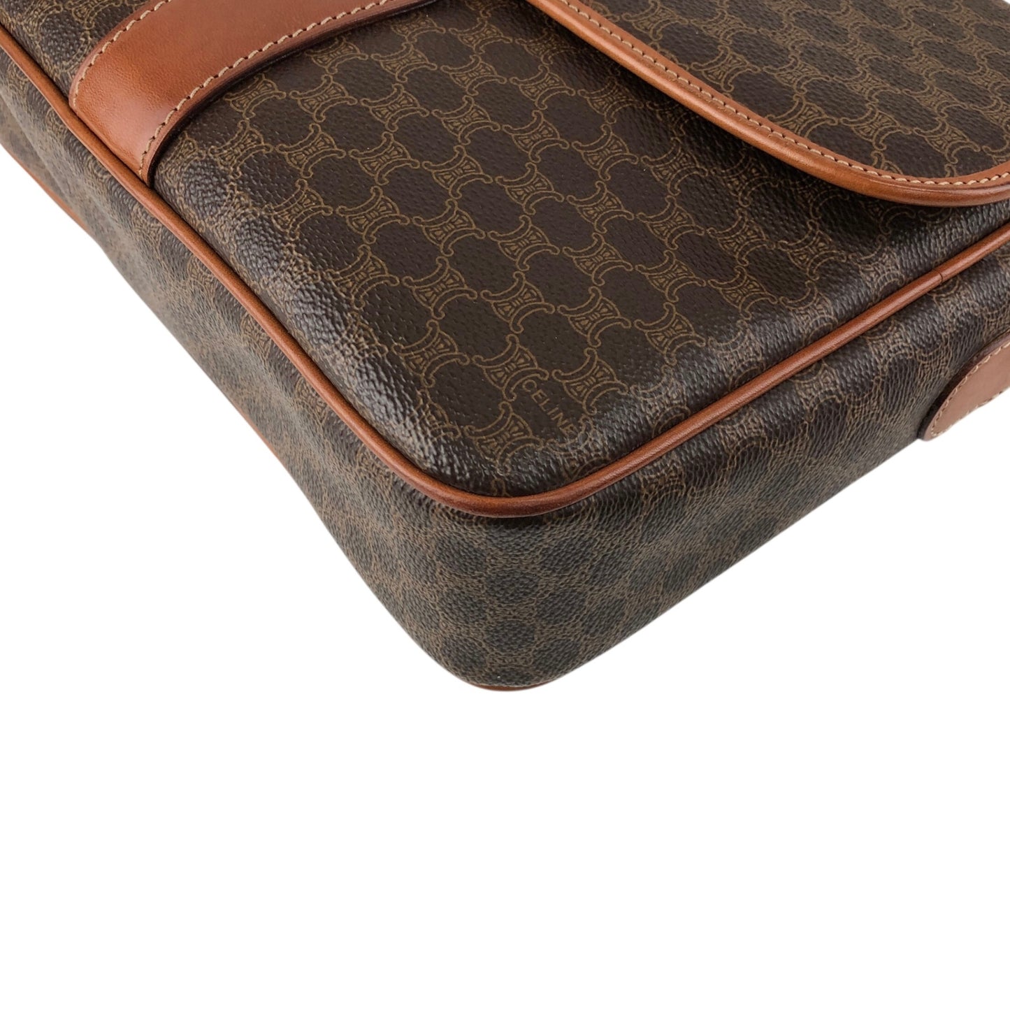 CELINE Macadam Blason Shoulder bag Brown Vintage vim7mw