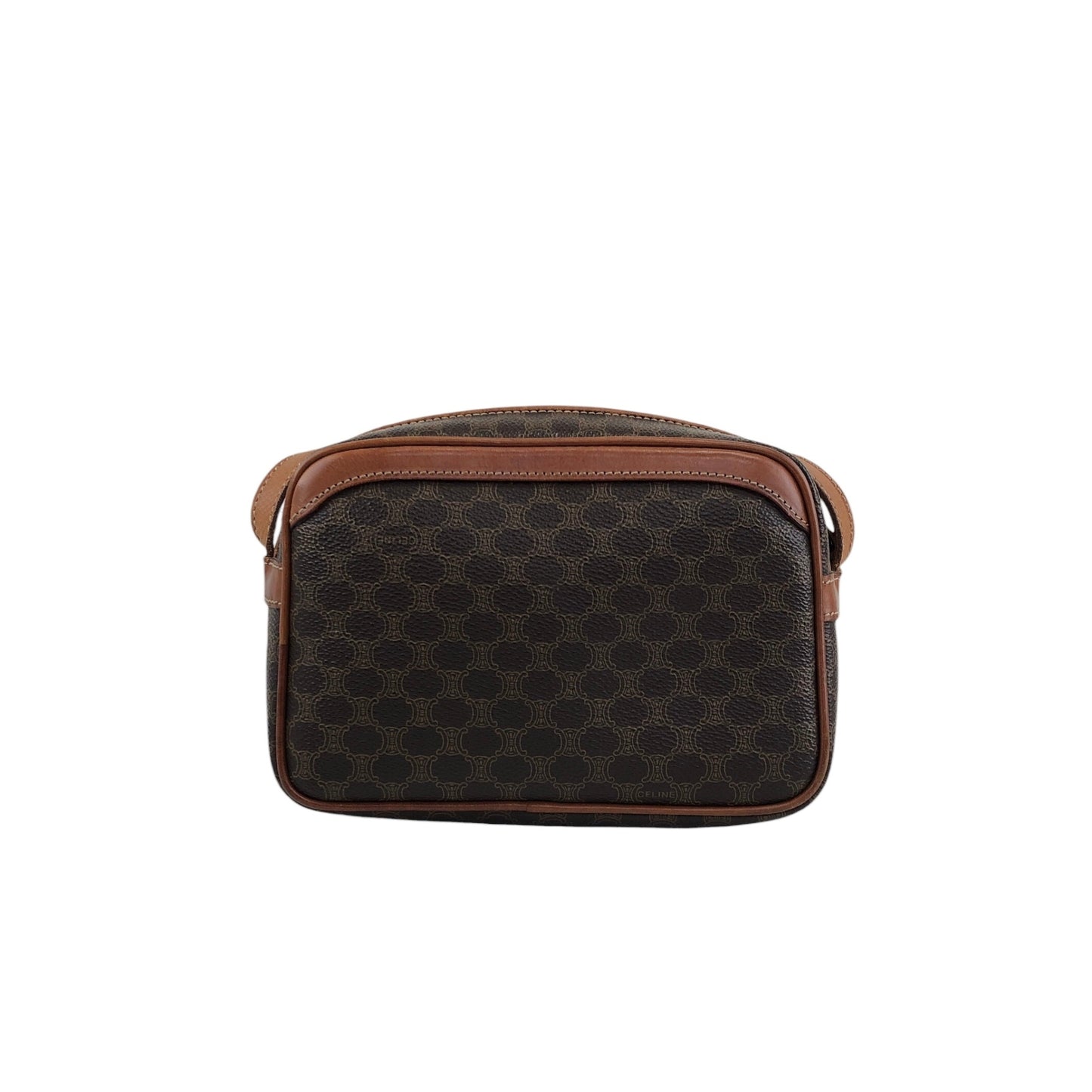 CELINE Macadam Blason Shoulder bag Brown Vintage v2cvc8