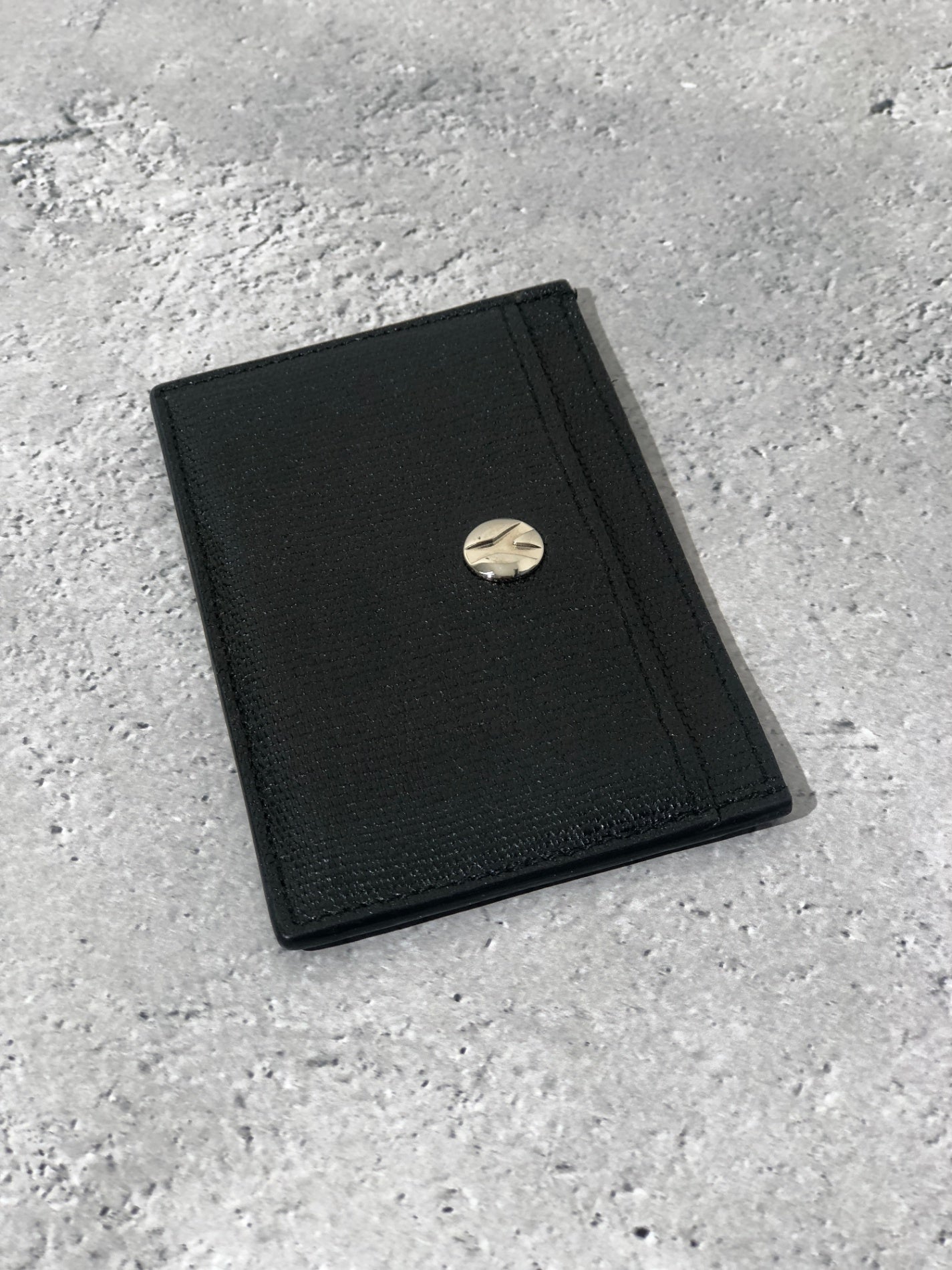 Yves Saint Laurent 皮革卡夾 黑色 復古 4bm2fd